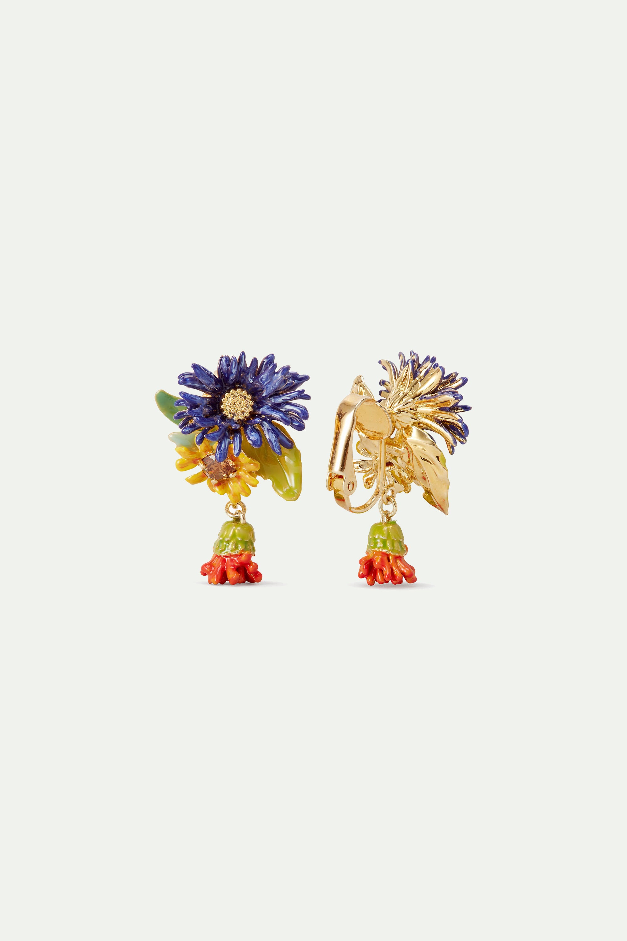 Boucles d'oreilles tiges petites fleurs sauvages