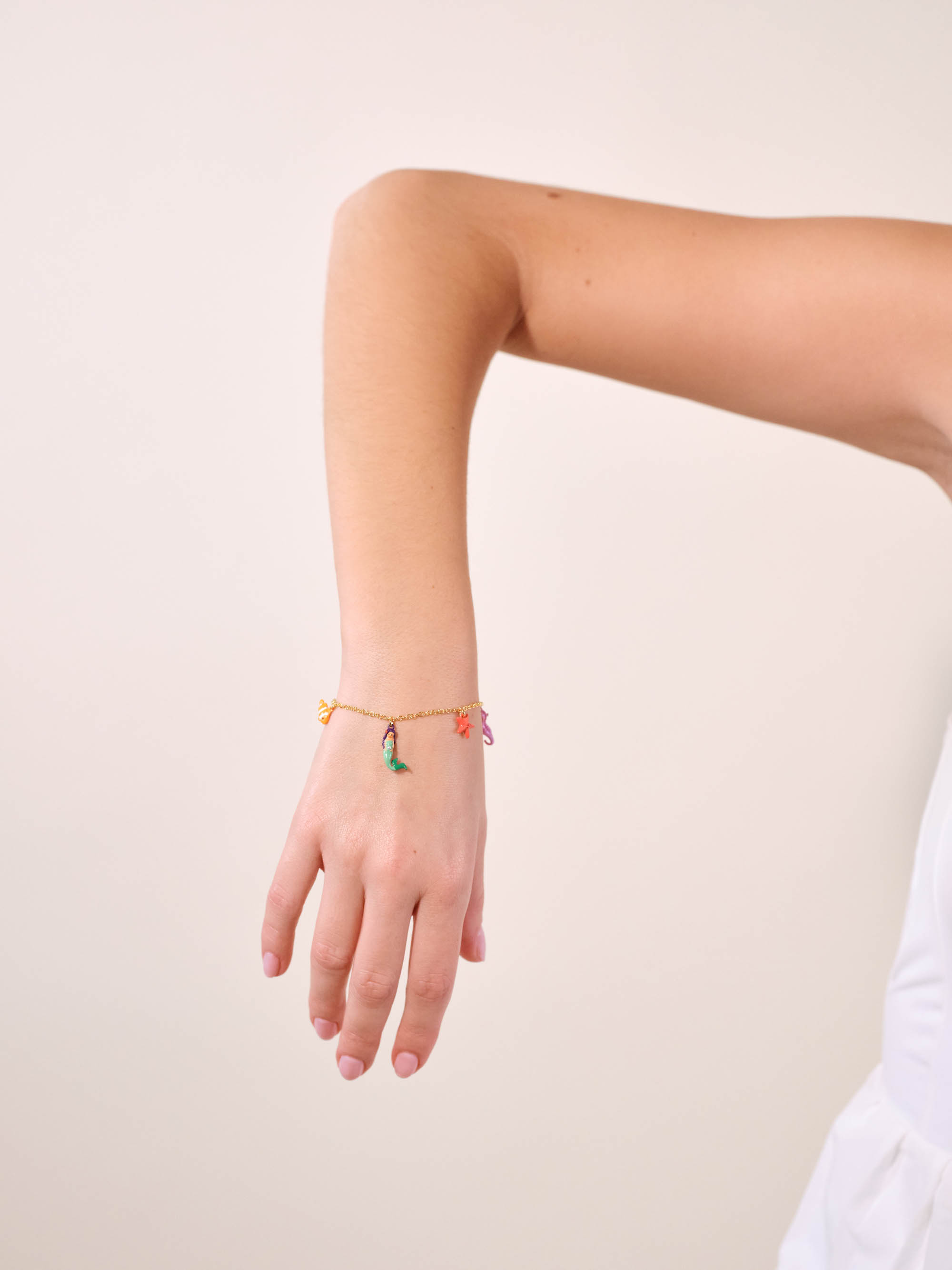 Mermaid and marine animal charm bracelet