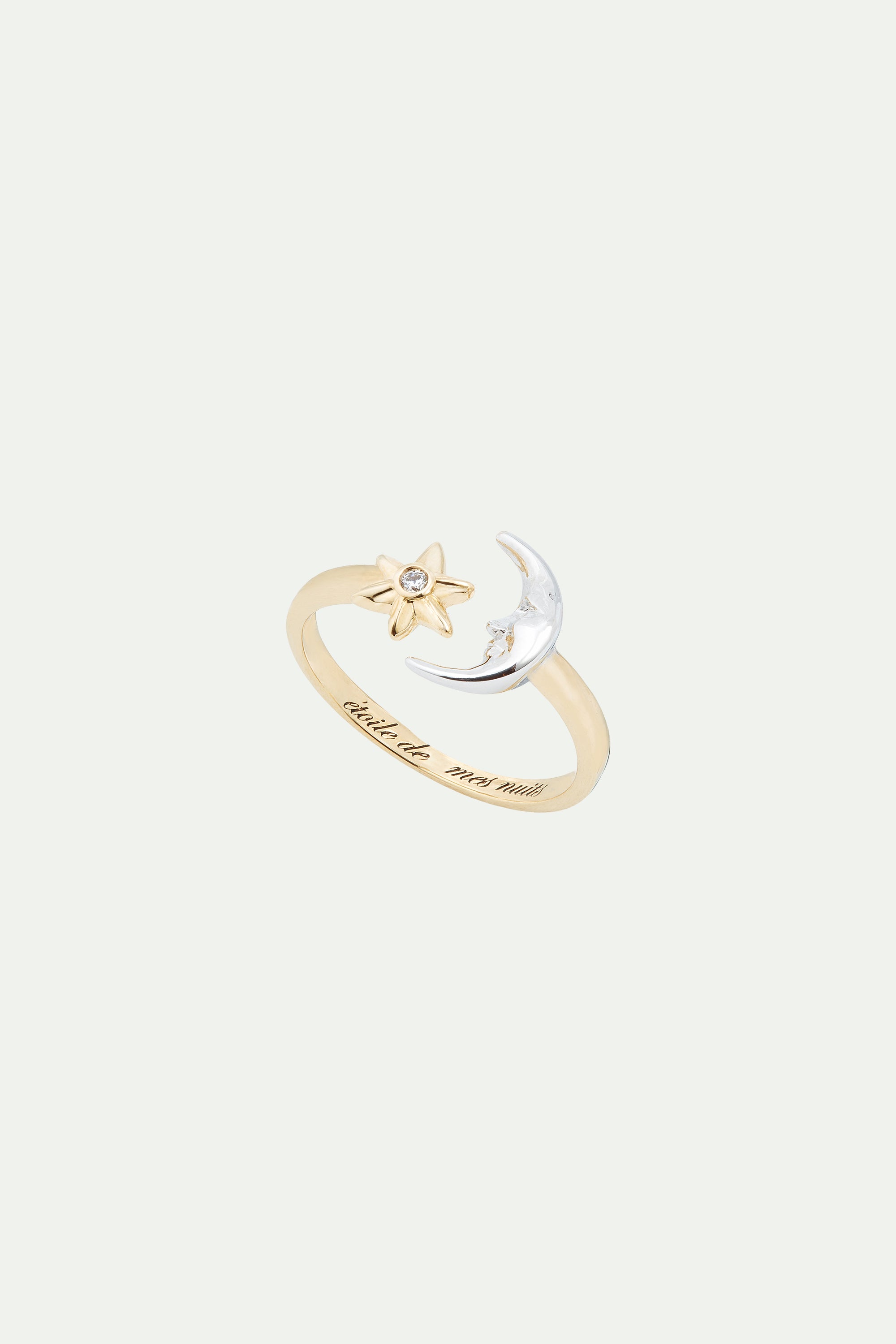 Moon and deals star adjustable ring