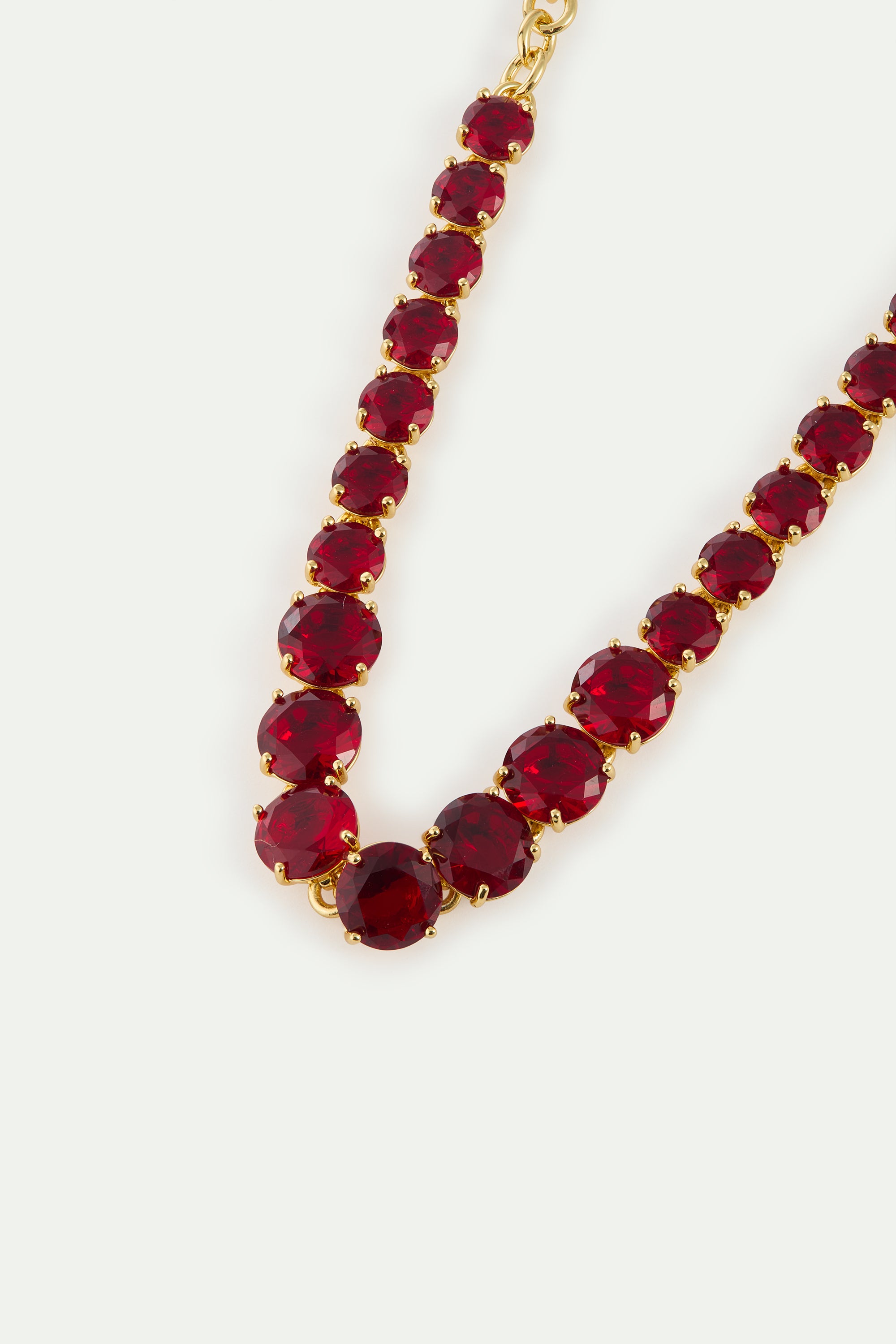 Bracelet fin rang de pierres La Diamantine Rouge Grenat