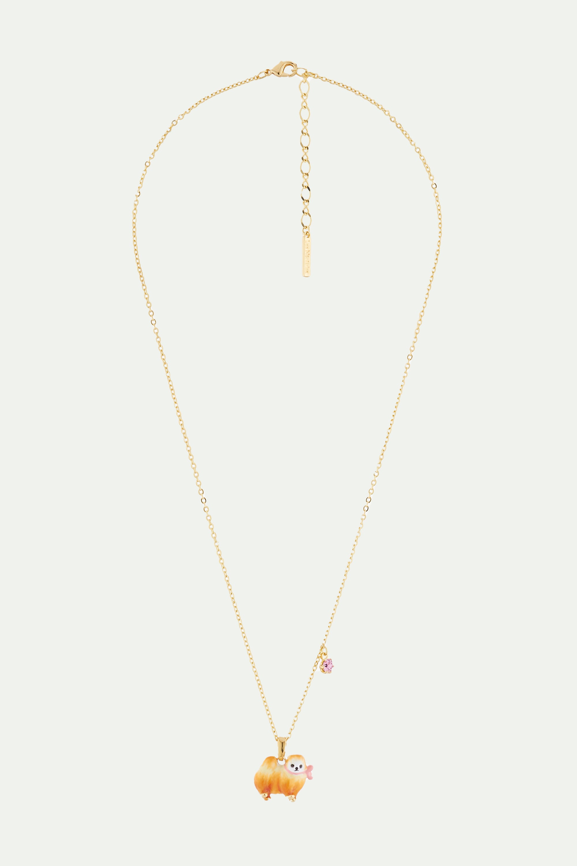 Brown Pomeranian Pendant Necklace