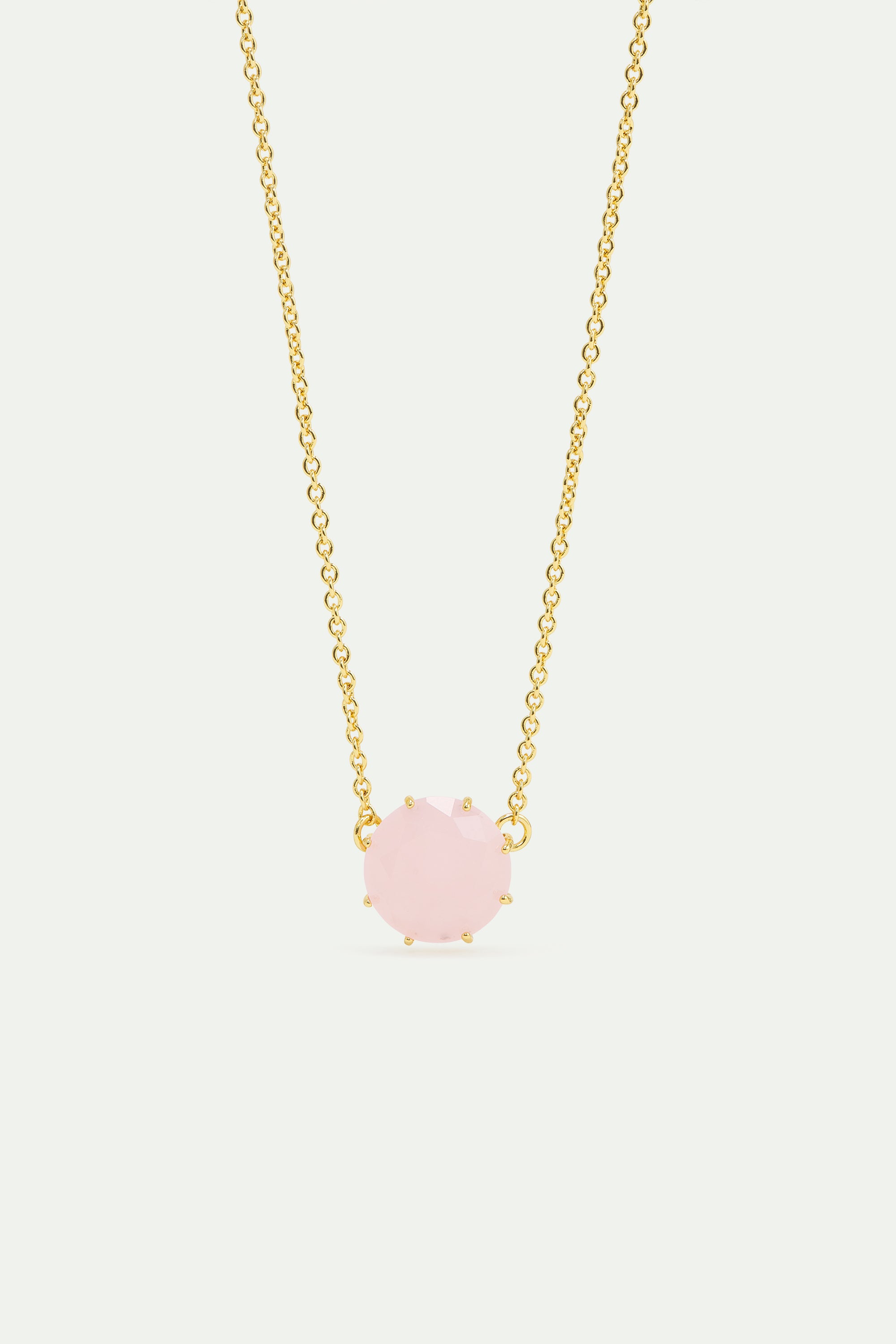 Collier fin pierre ronde La Diamantine Rosa Centifolia