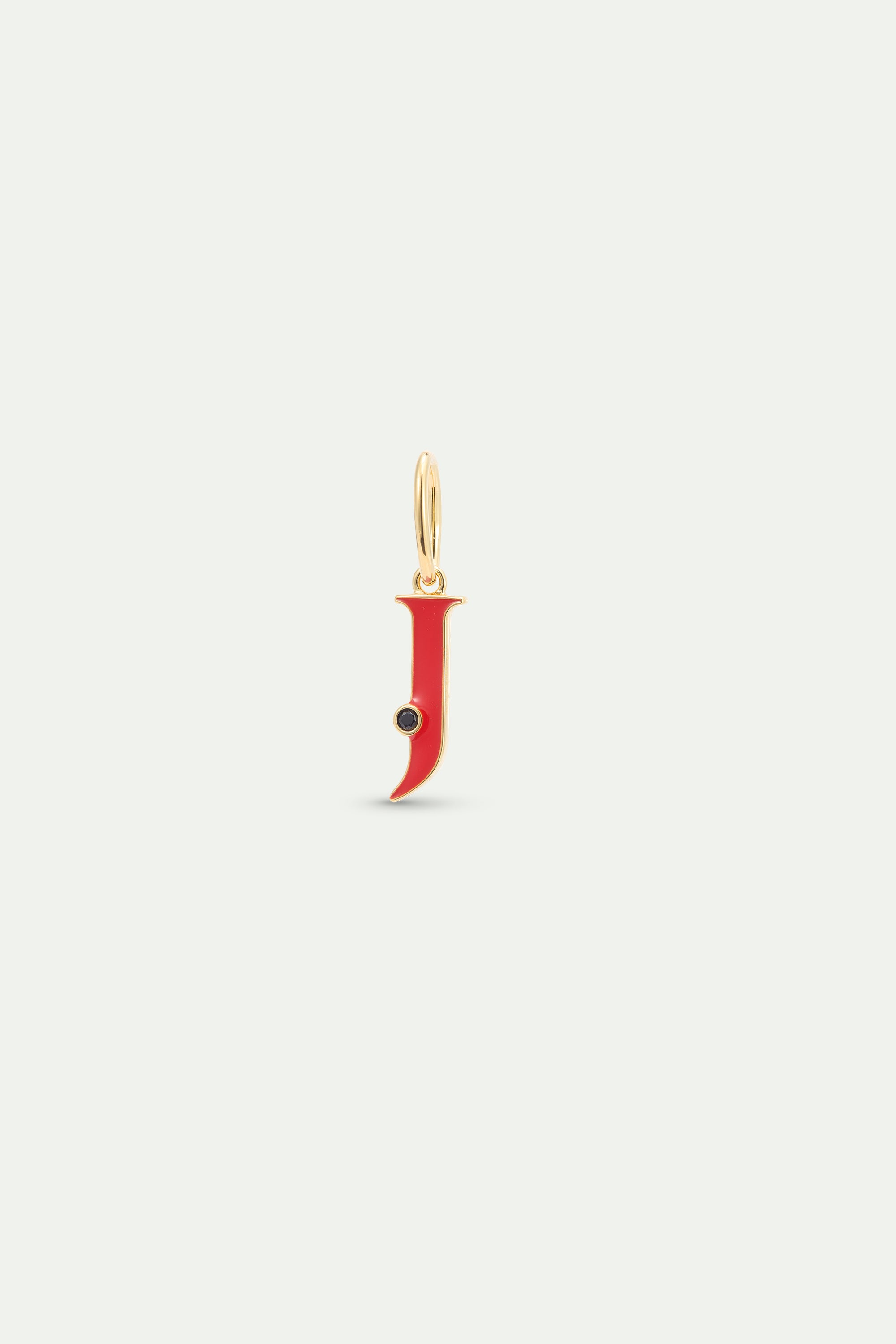 Pendentif lettre J rouge