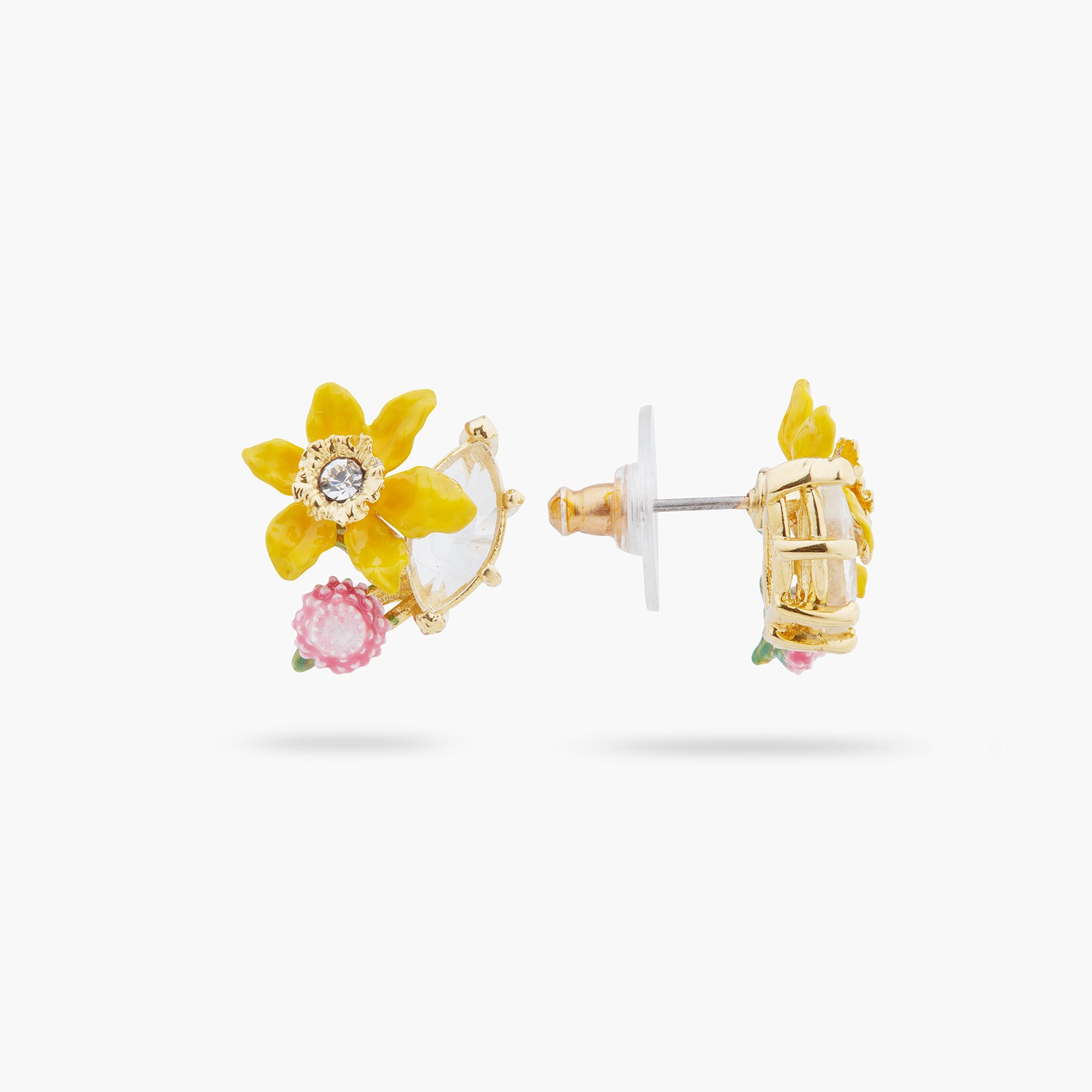 Boucles d'oreilles tiges fleur jonquilles