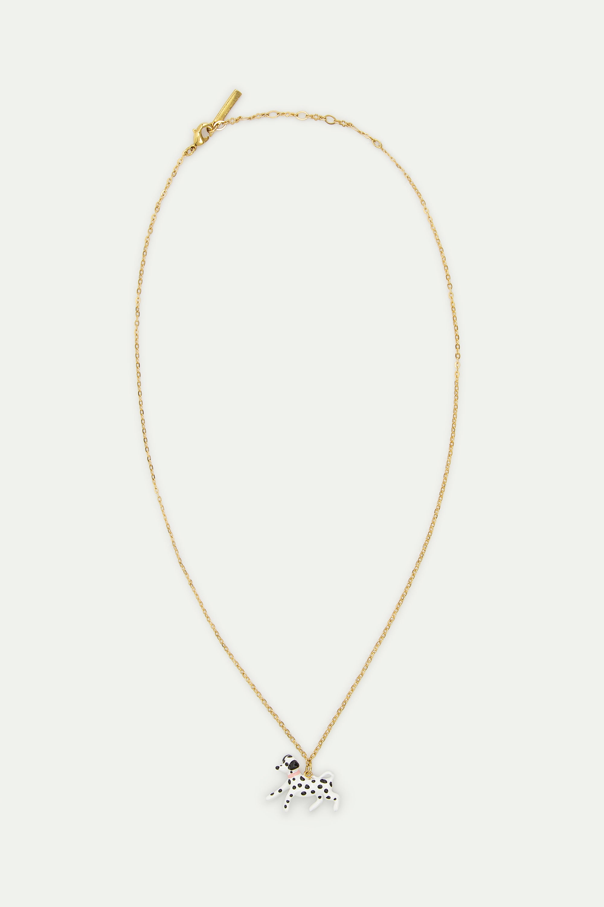 Collier pendentif dalmatien noir et blanc