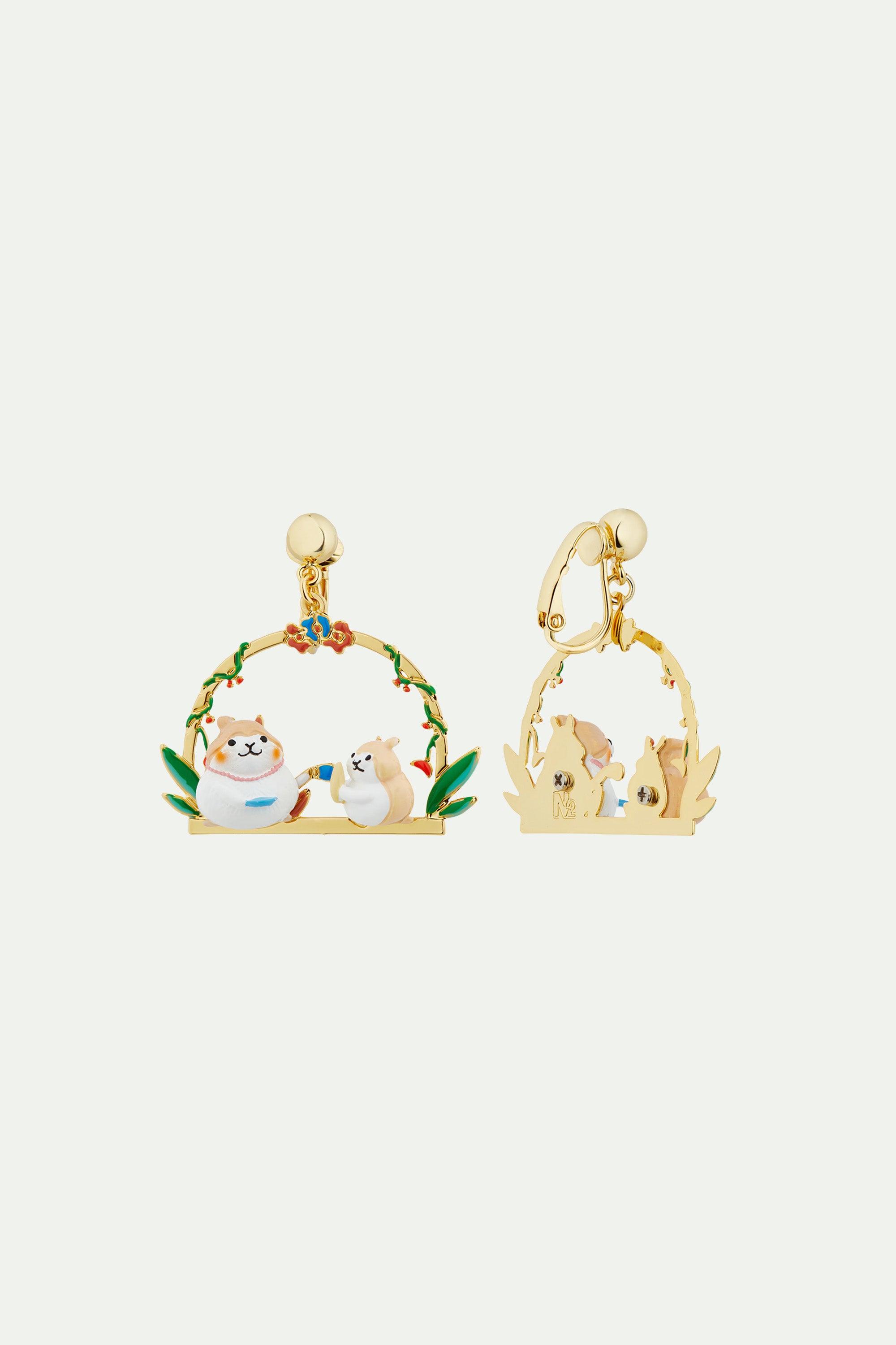 Boucles d'oreilles hamsters gourmands