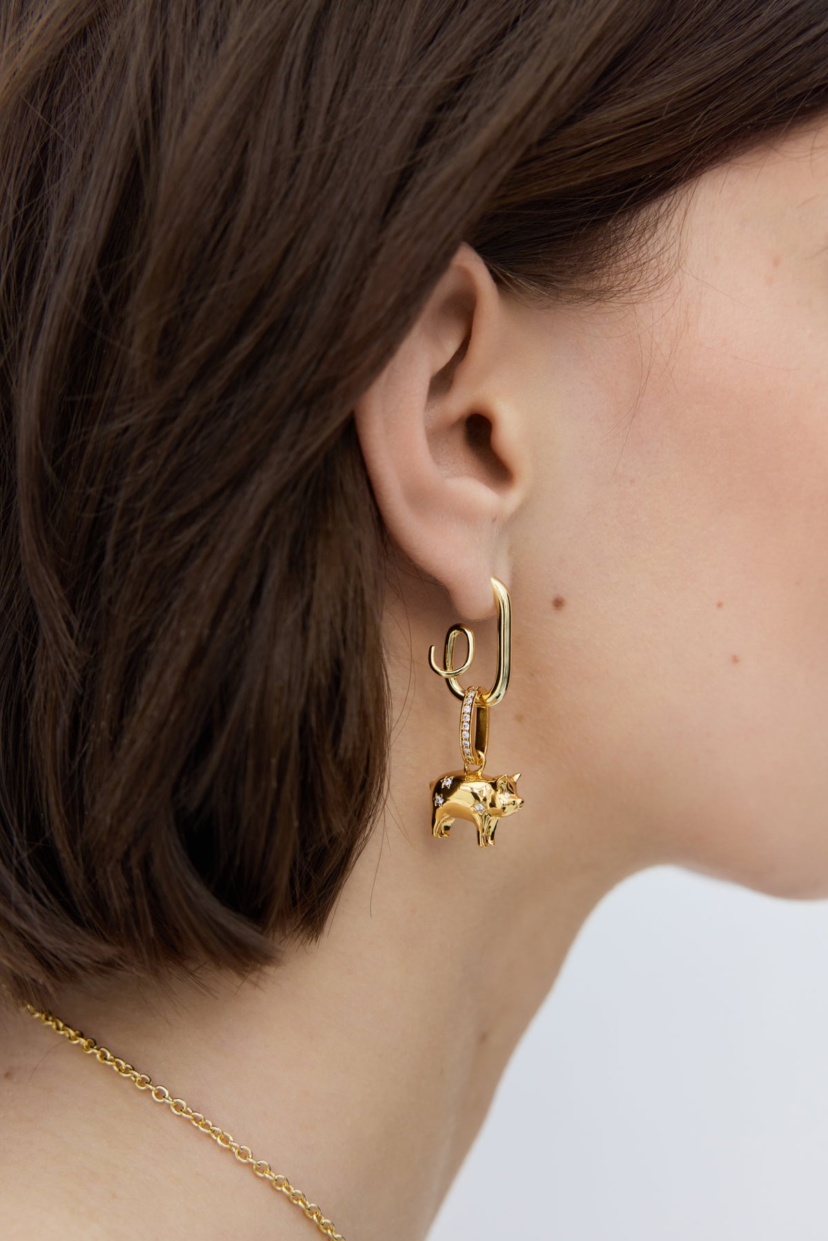Boucles d'oreilles tiges créoles dorées