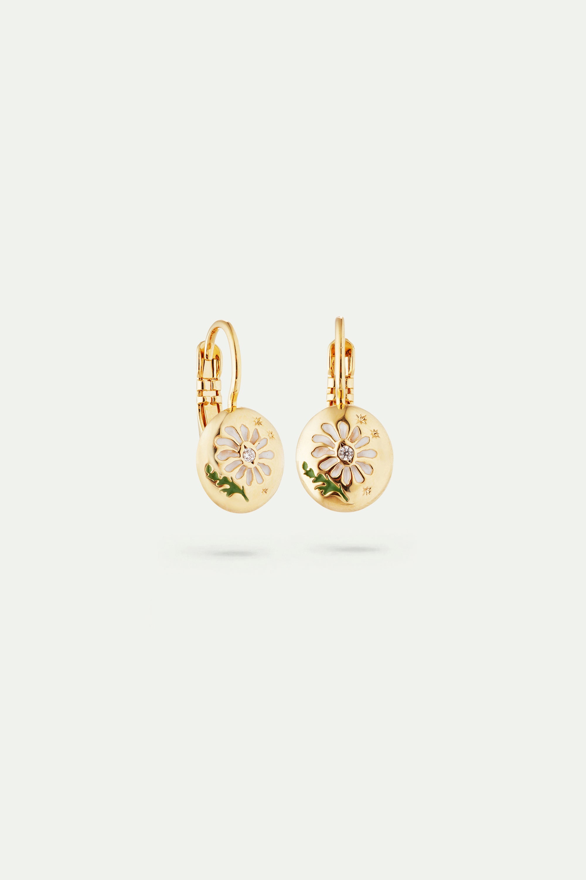 Boucles d'oreilles dormeuses fleur de marguerite