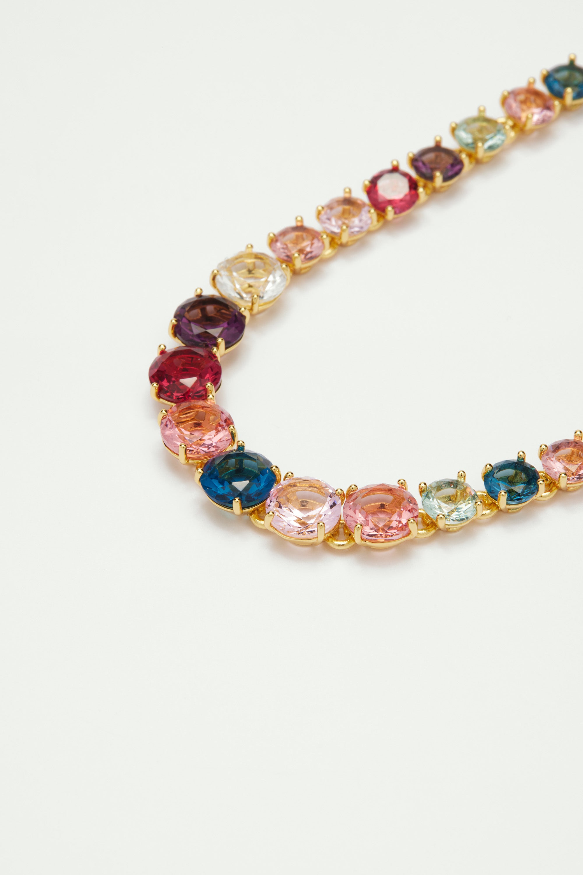 Bracelet fin luxe un rang la diamantine multicolore
