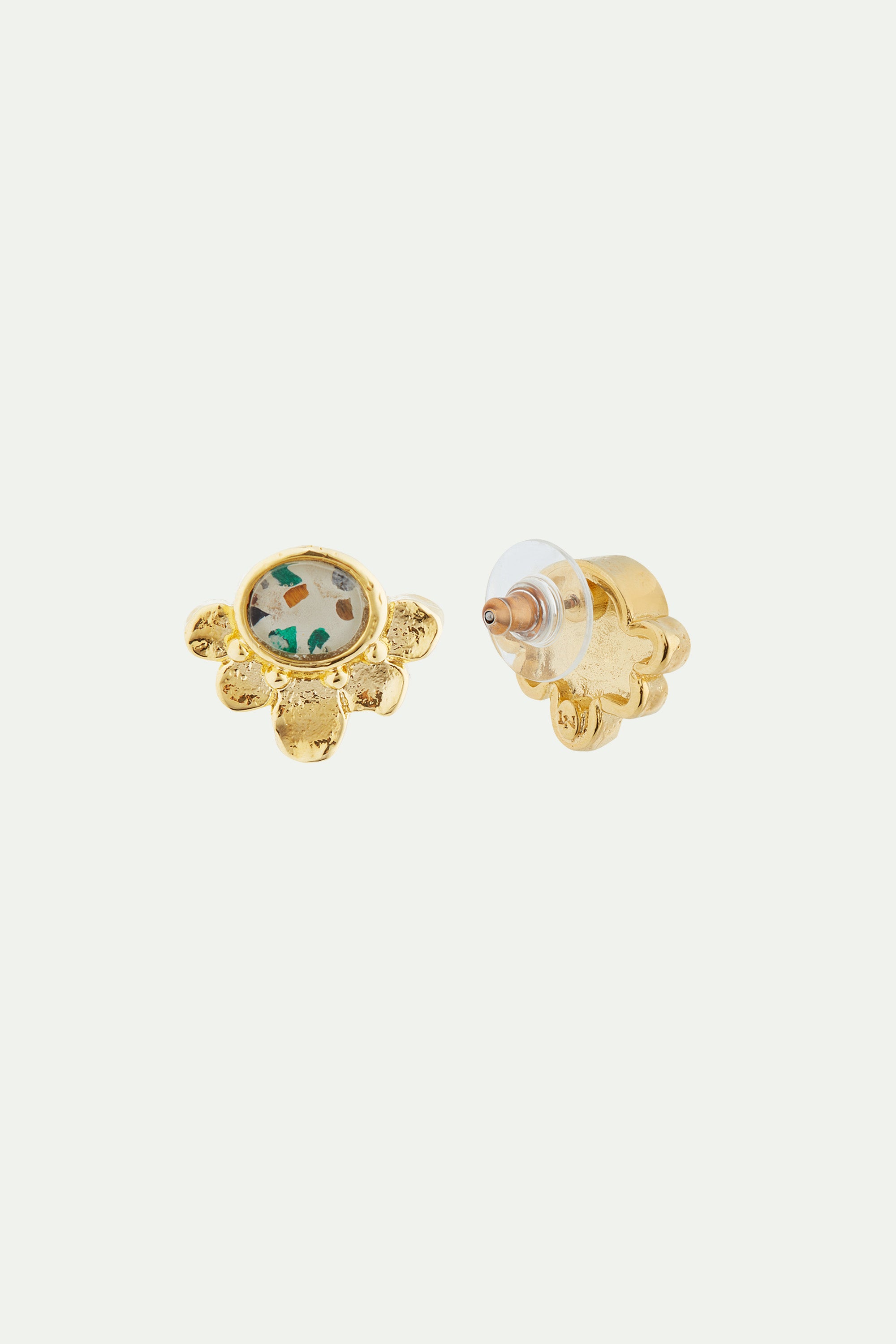 Boucles d'oreilles tiges terrazzo