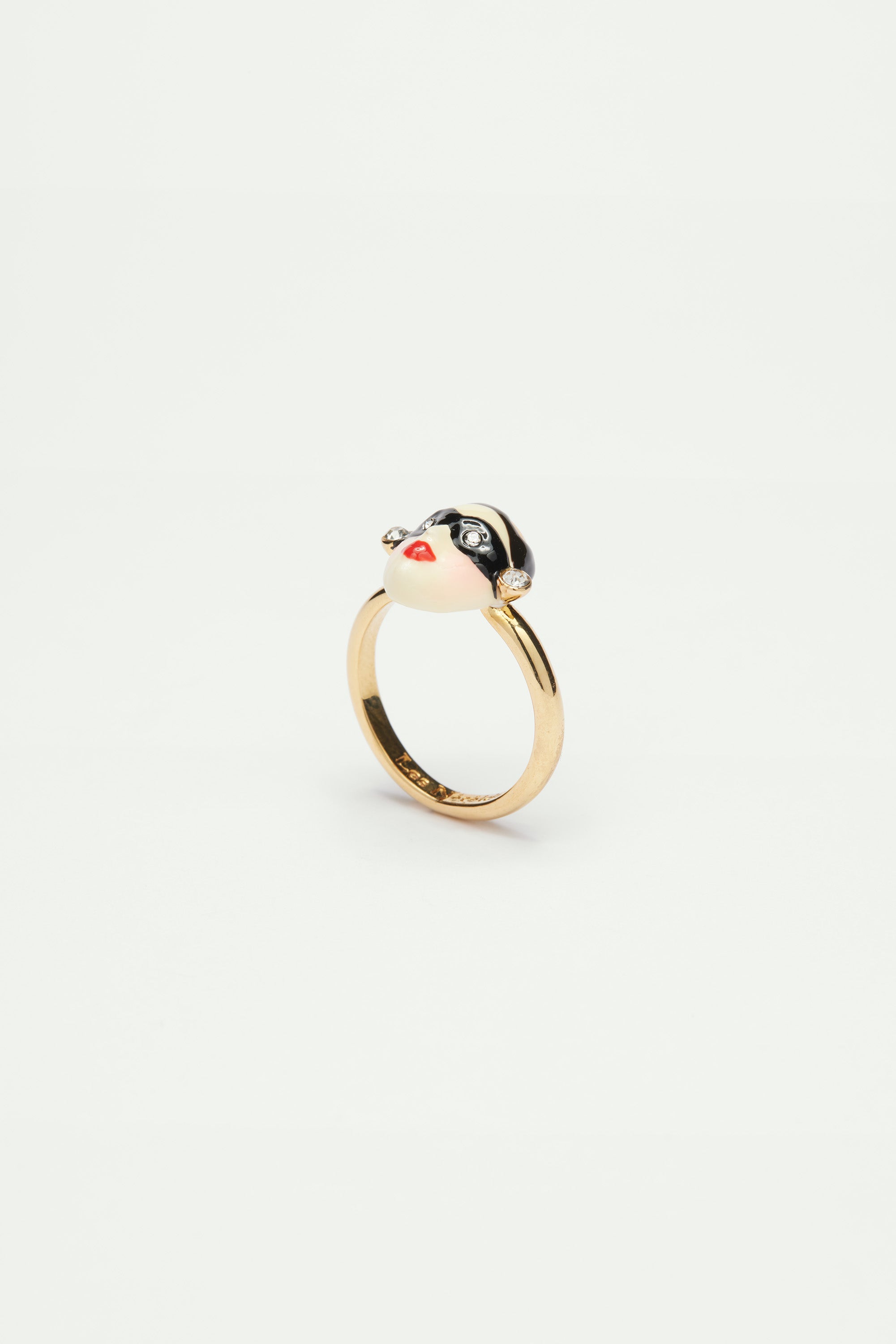 Harlequin head fine ring