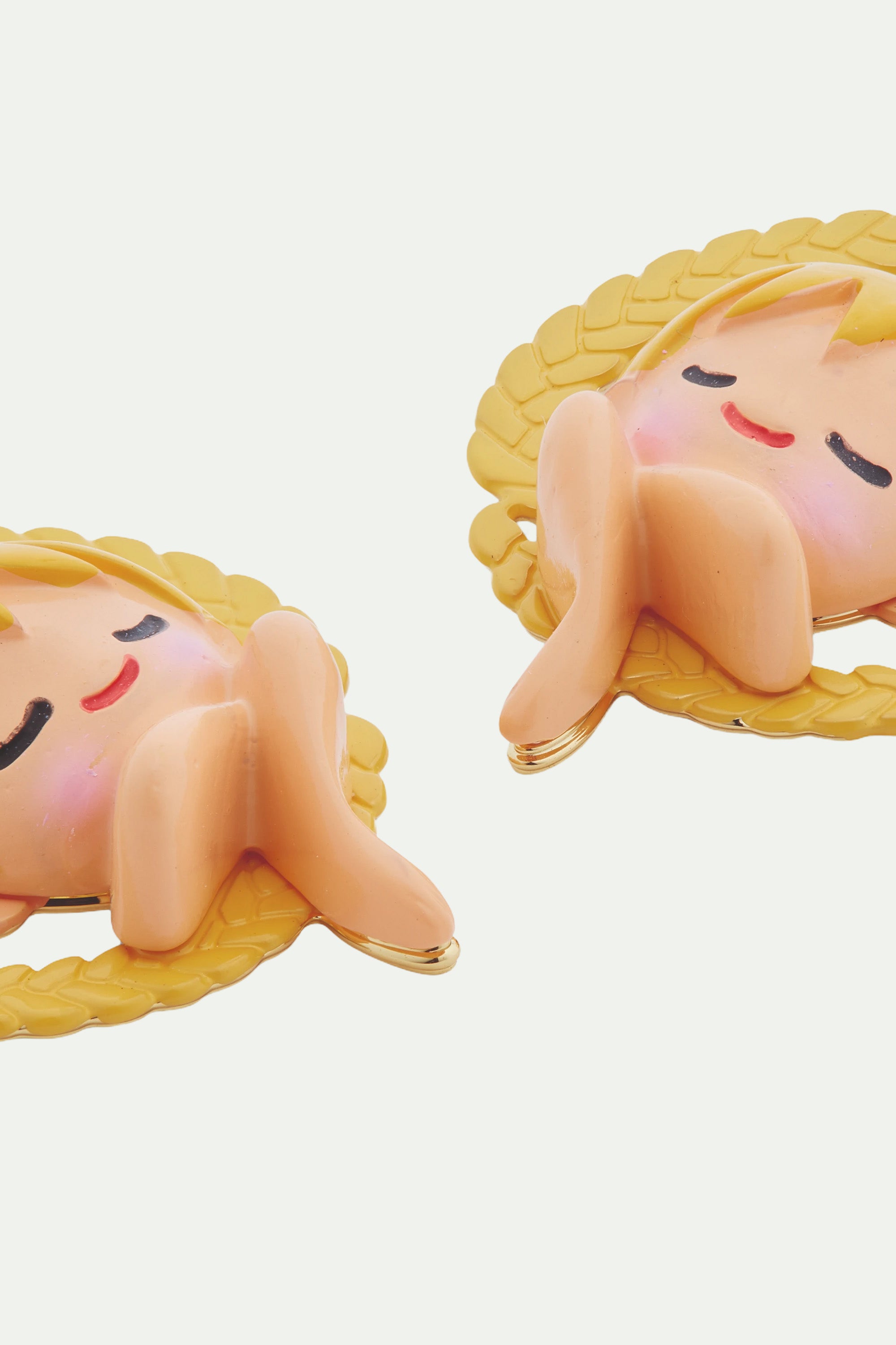 Enchanted hair princess post hoop earrings