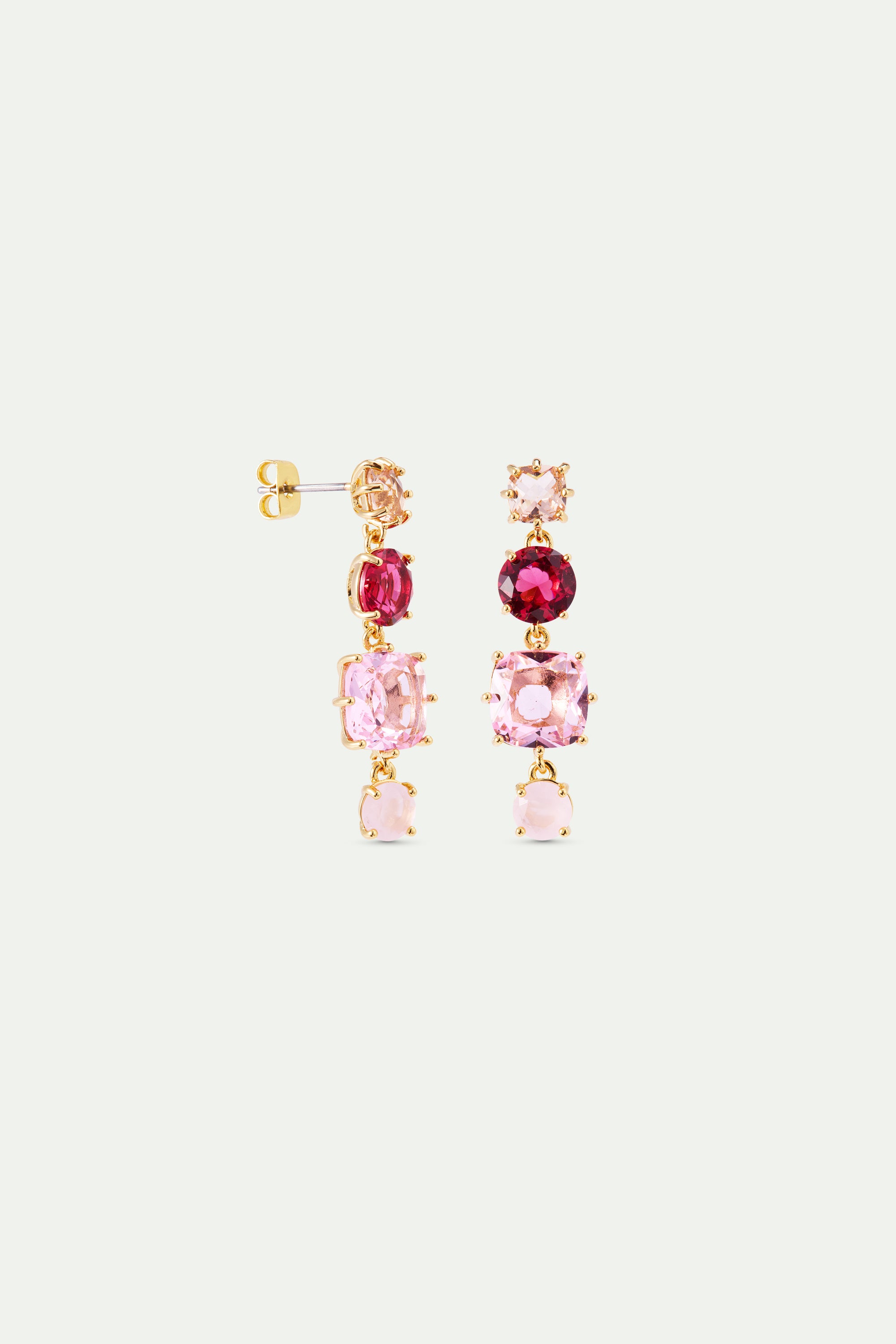 Boucles d'oreilles 4 pierres La Diamantine Rosa Centifolia