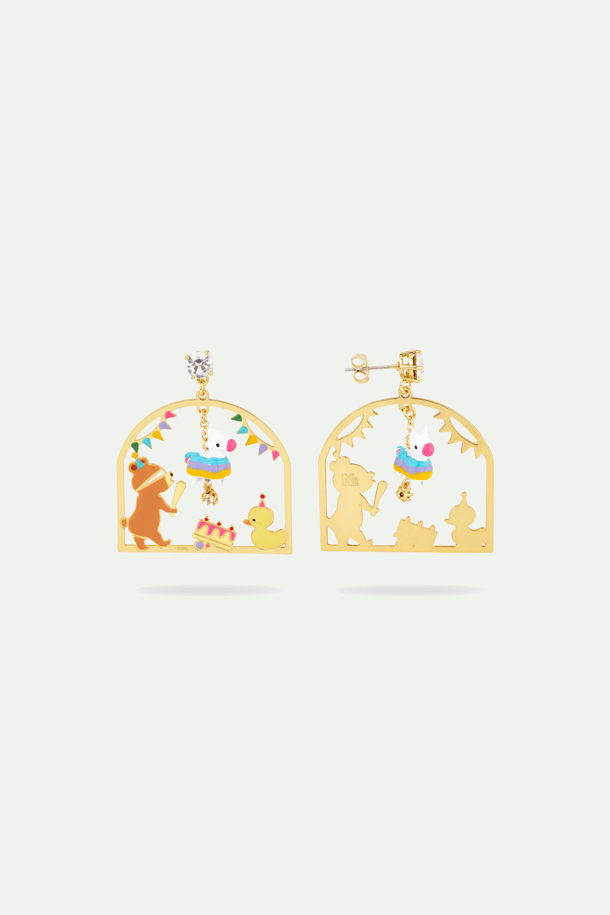 Piñata party post earrings