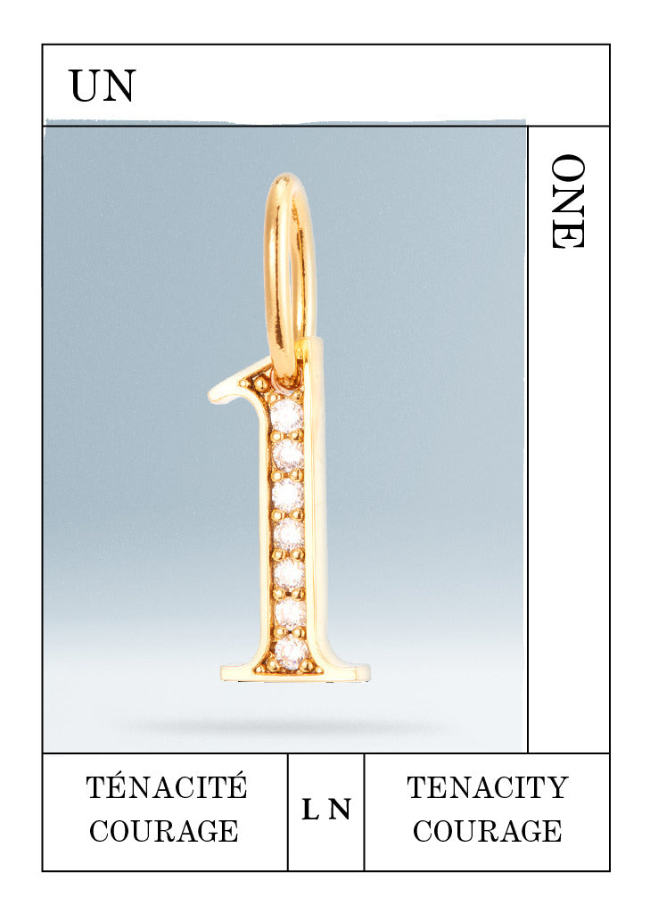 Pendentif Chiffre 1, Ténacité et Courage