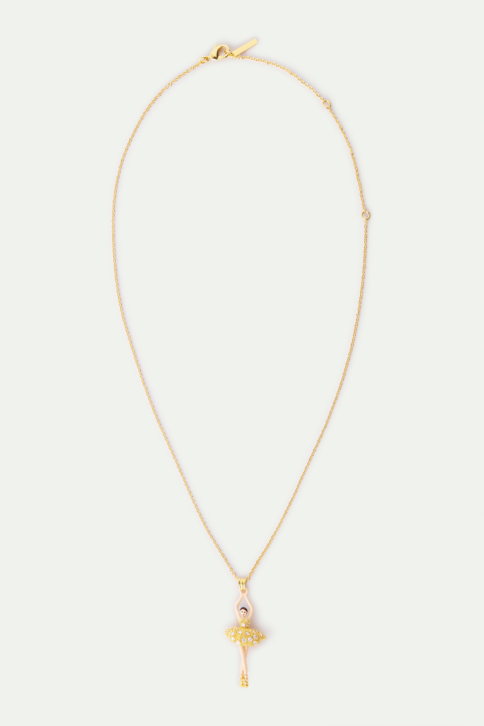 Collar Ballerina con perlas doradas y cristales