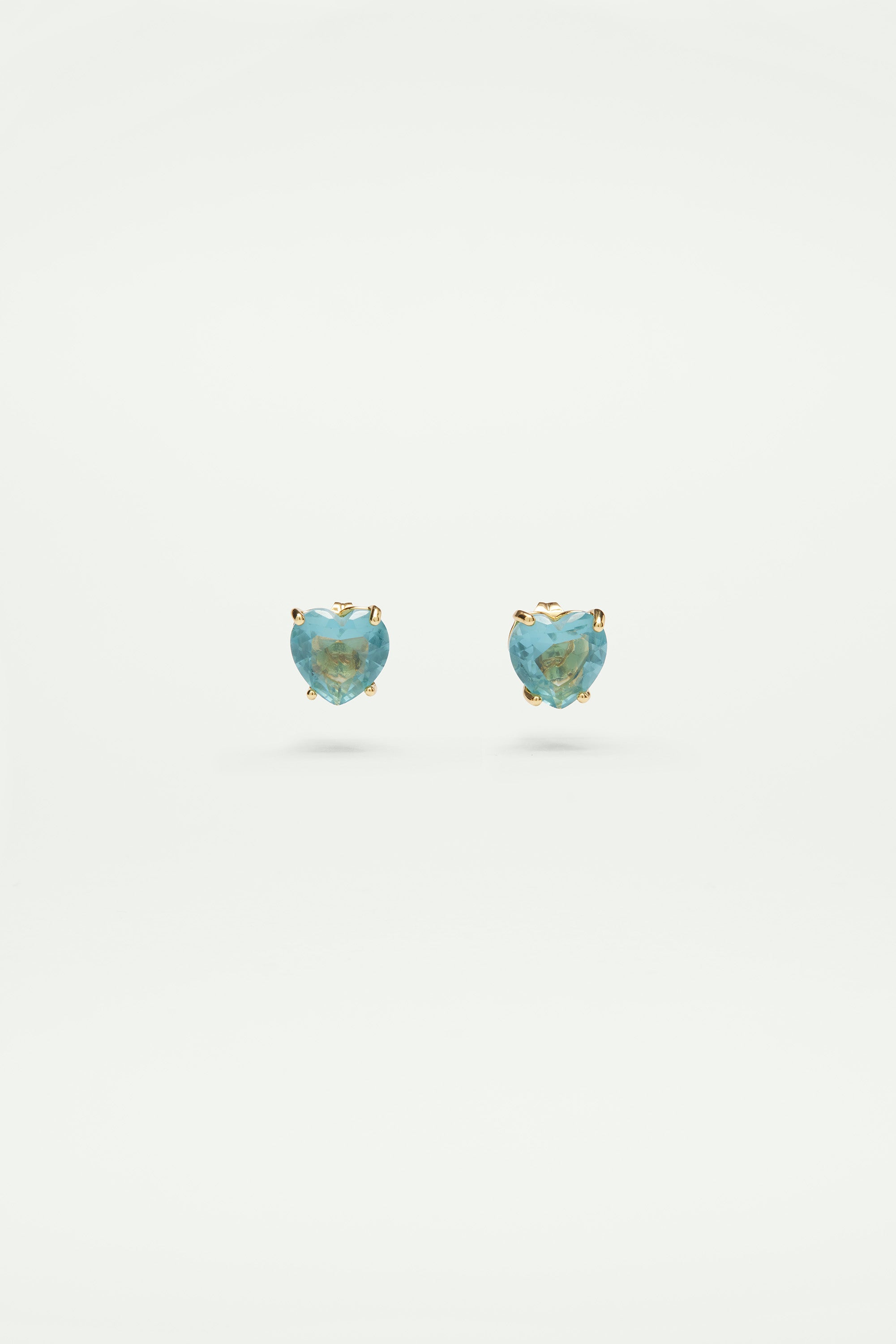 Boucles d'oreilles pierre cœur la diamantine acqua azzura