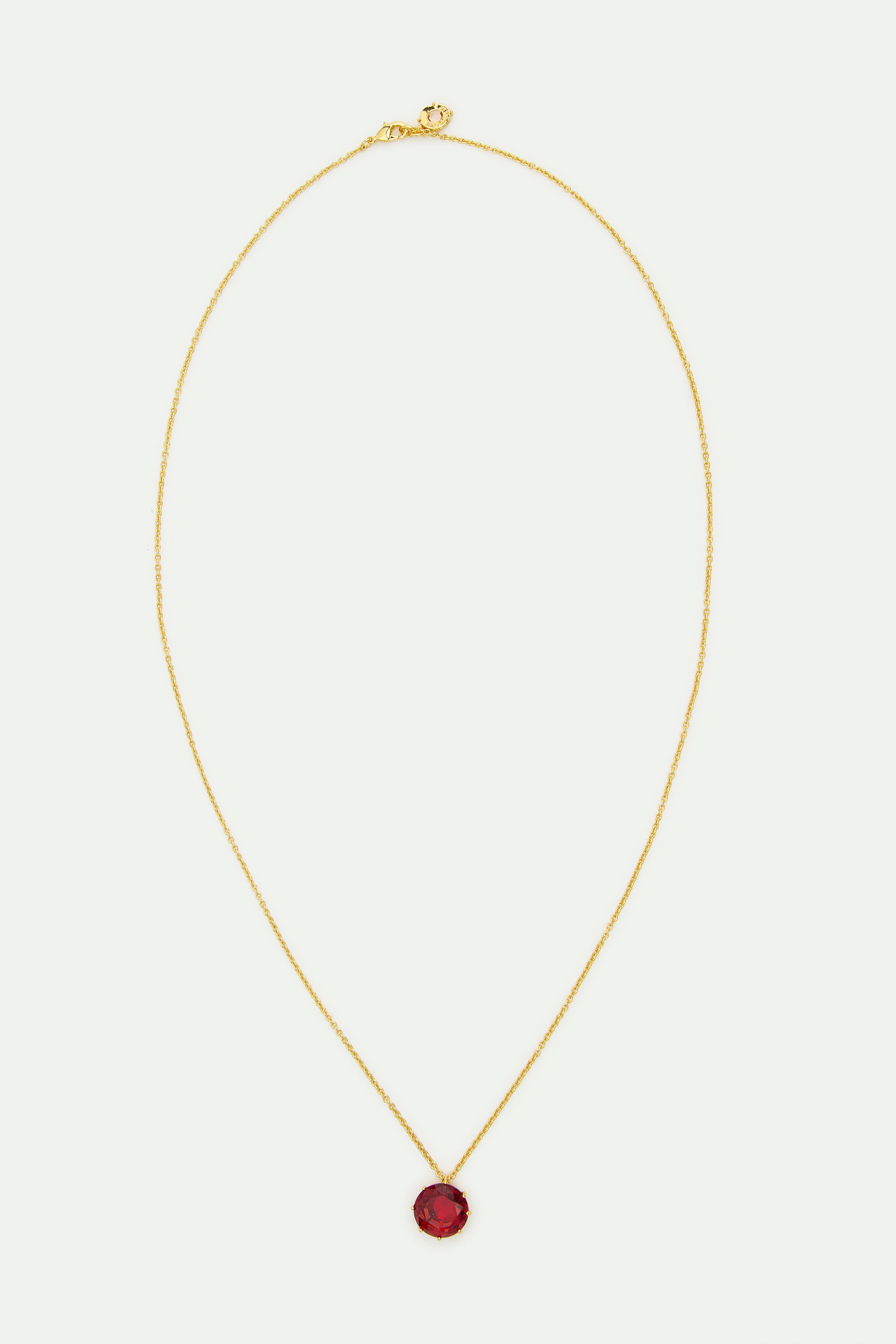 Collier fin pierre ronde Rosa Centifolia