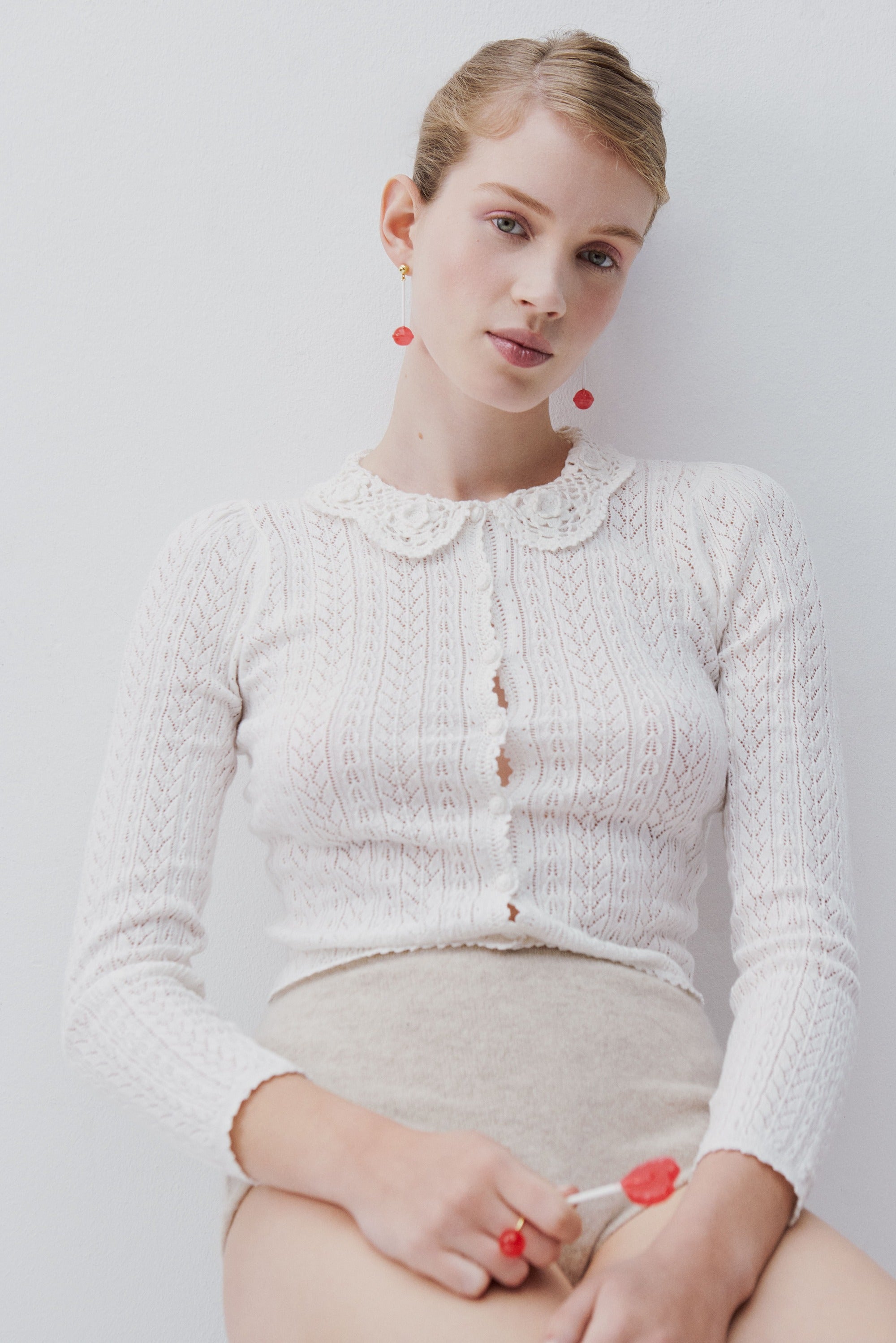 Boucles d'oreilles sucette à la fraise