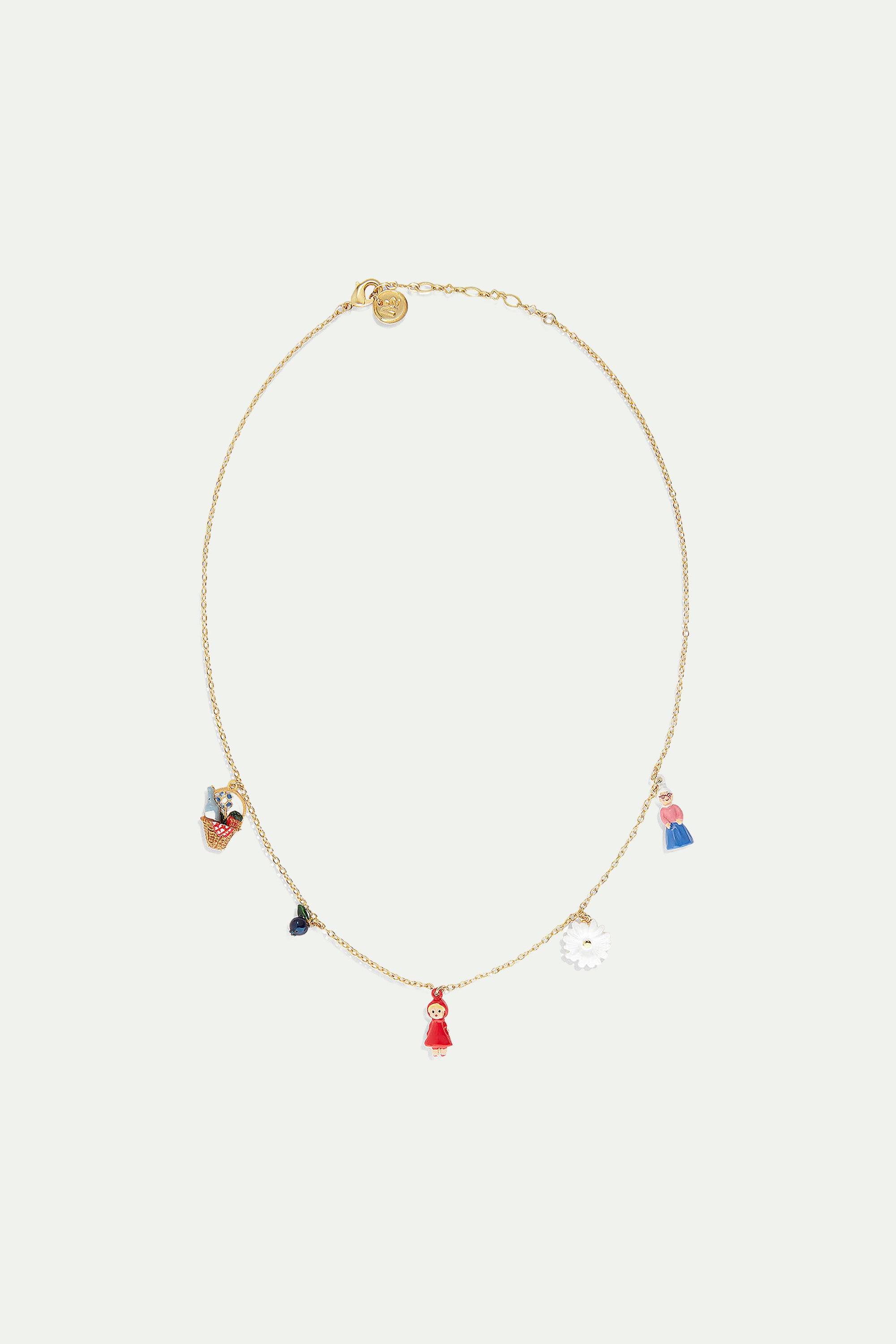 Little Red Riding Hood Picnic pendant necklace