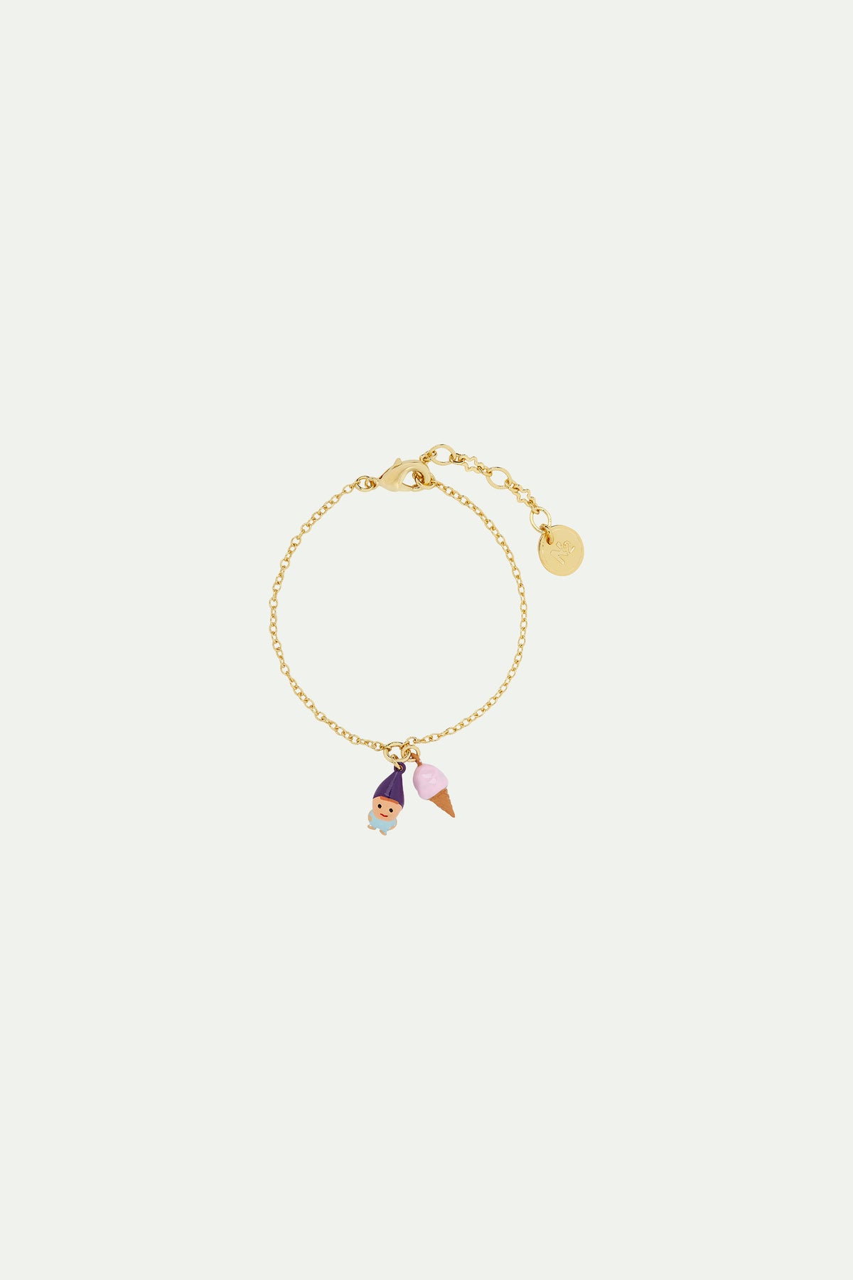 Bracelet fin nain de jardin et glace à l'italienne