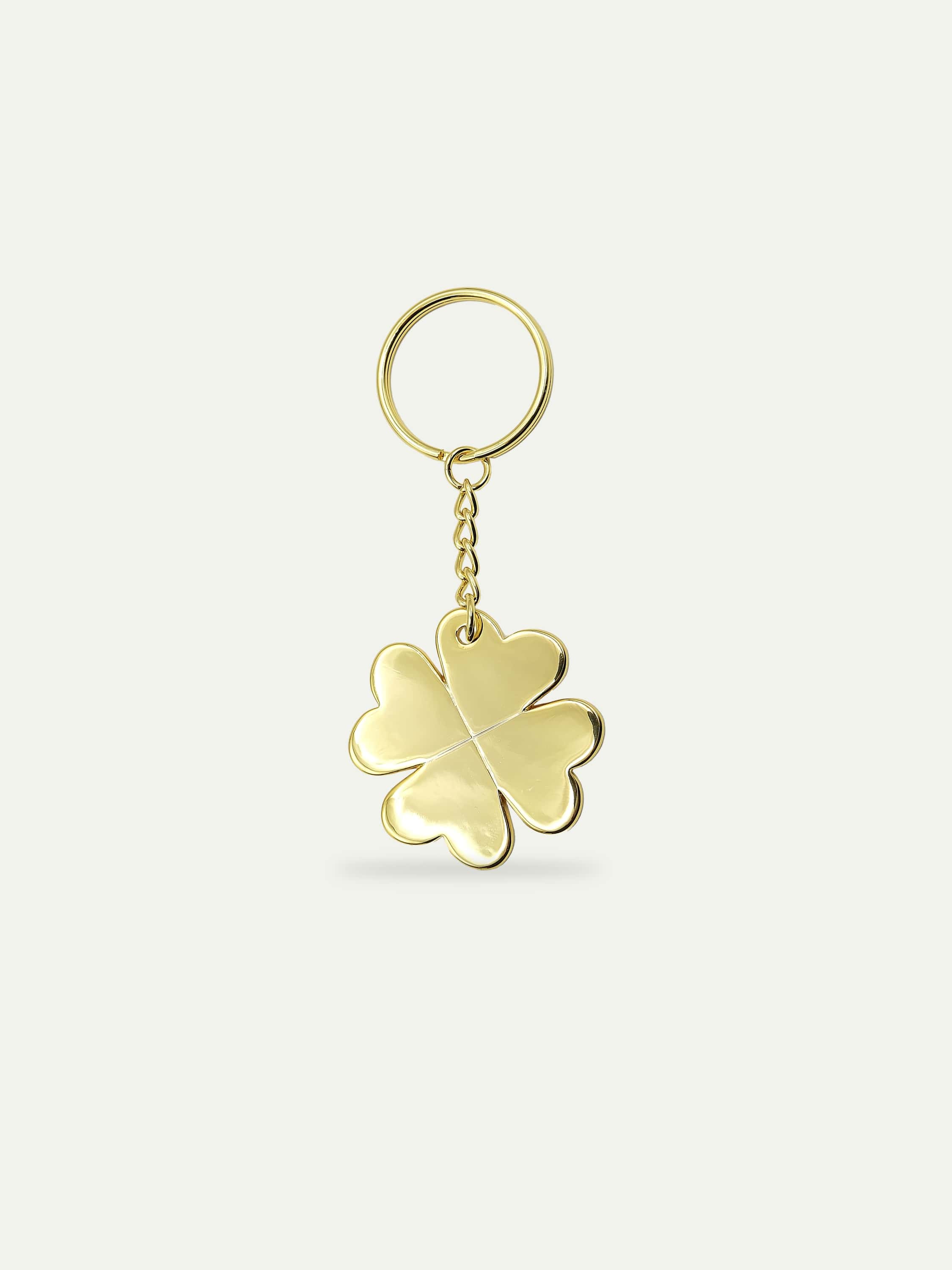 Porte-clés Porte-bonheur Coccinelle Et Trèfle à 4 Feuilles - Acier Inoxydable - Cadeau Saint-Valentin, Anniversaire