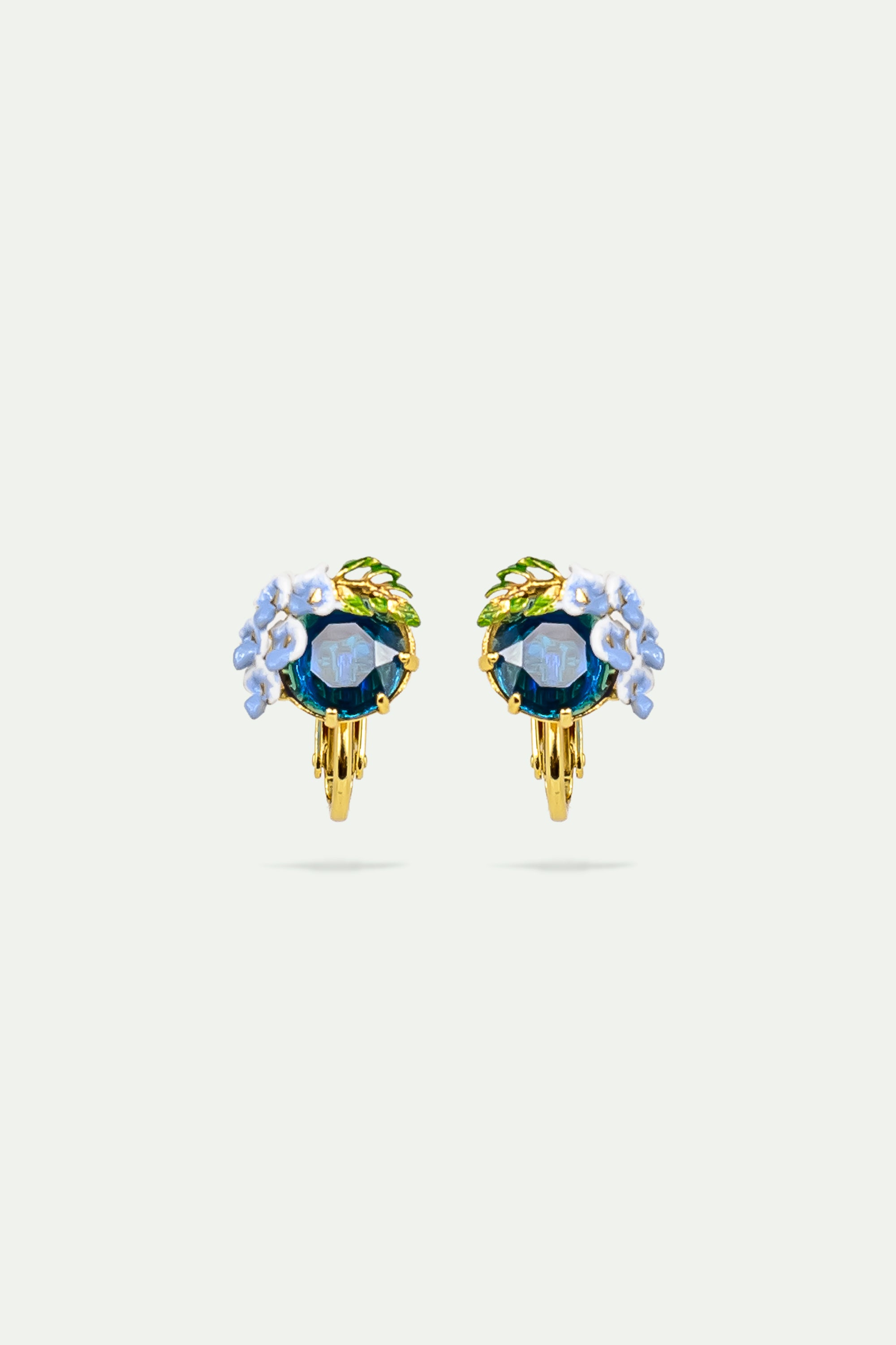 Boucles D'oreilles Clips Fleurs Perles Rouges - Artisan - Neuf Sans Emballage