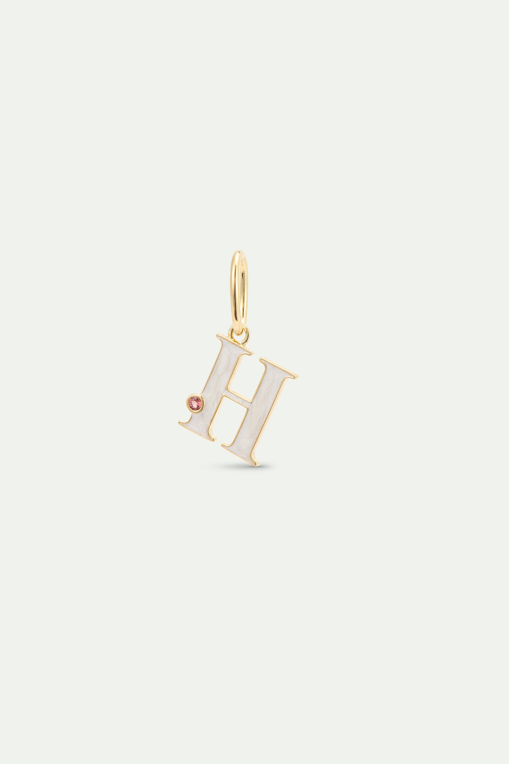 Colgante letra H blanca