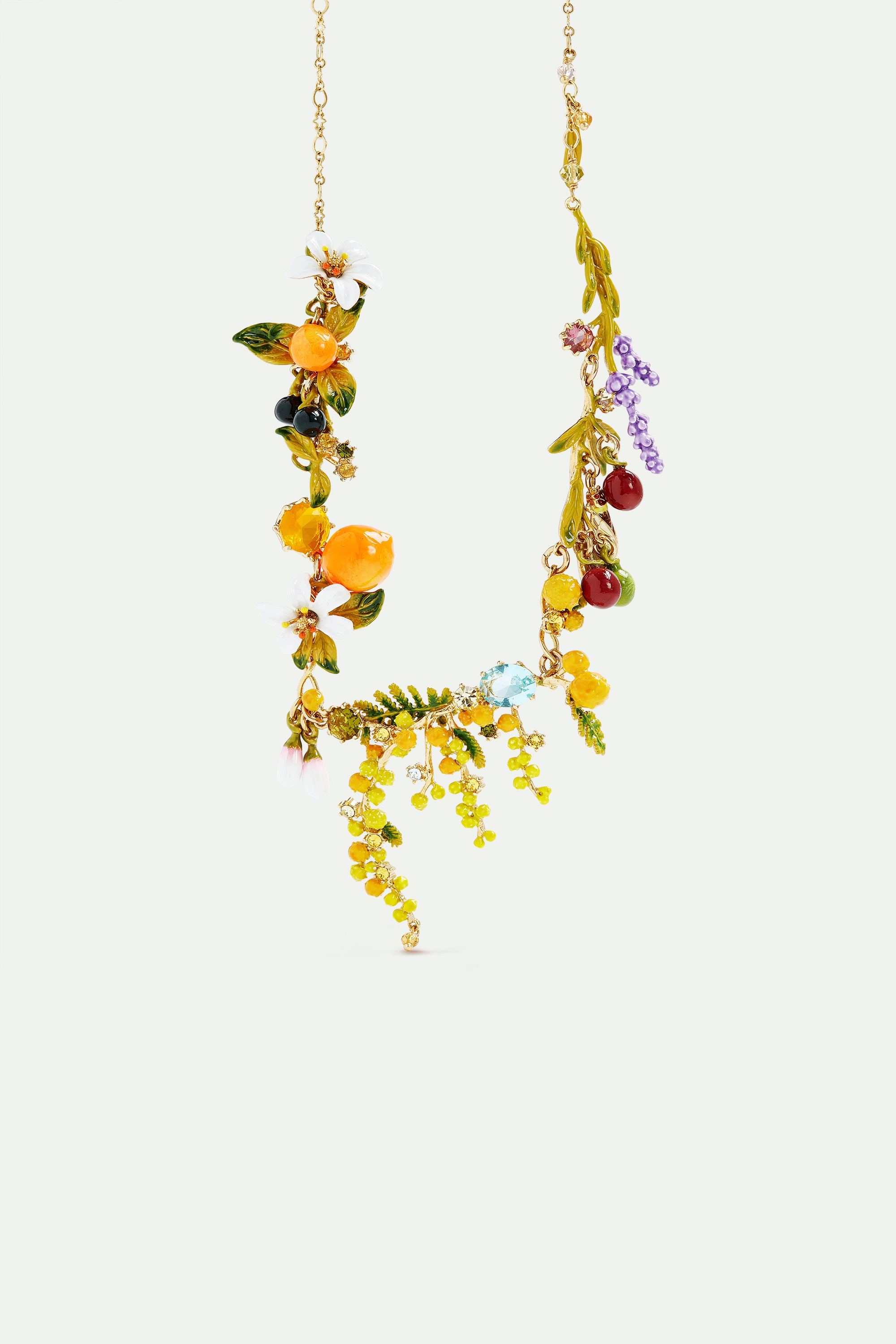 Collier plastron bouquet du jardin de provence