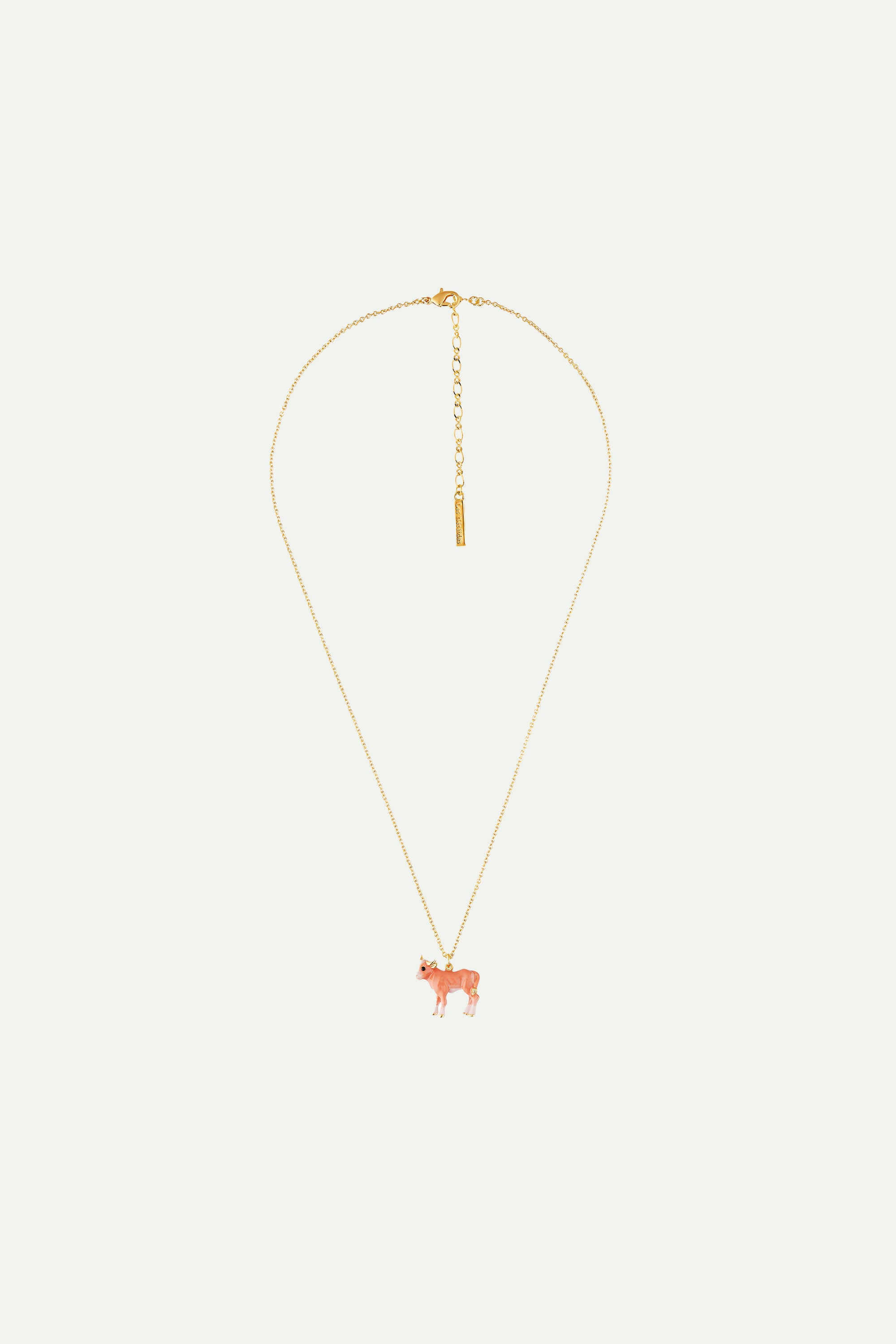 Chinese New Year Buffalo pendant thin necklace