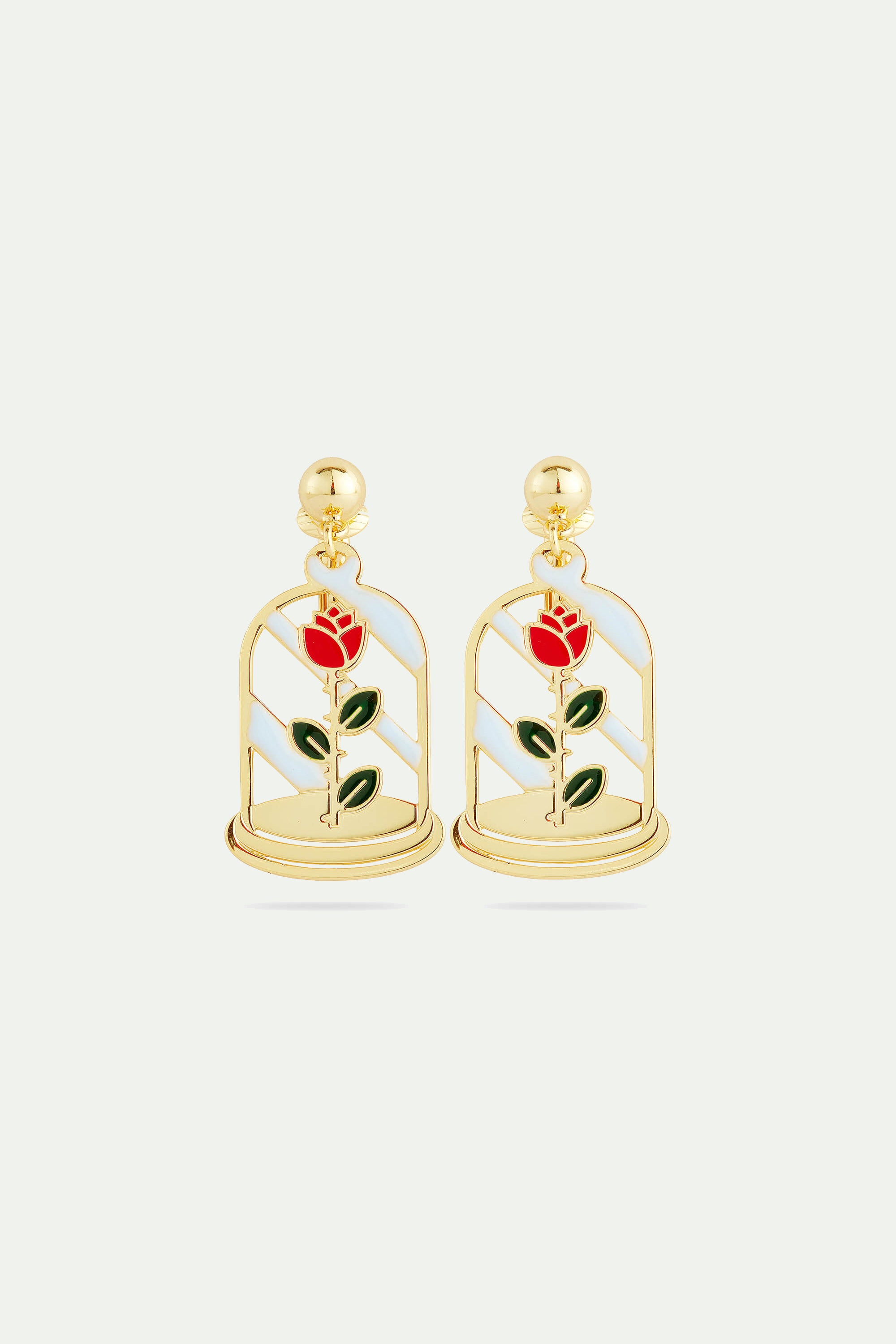 Enchanted rose post earrings