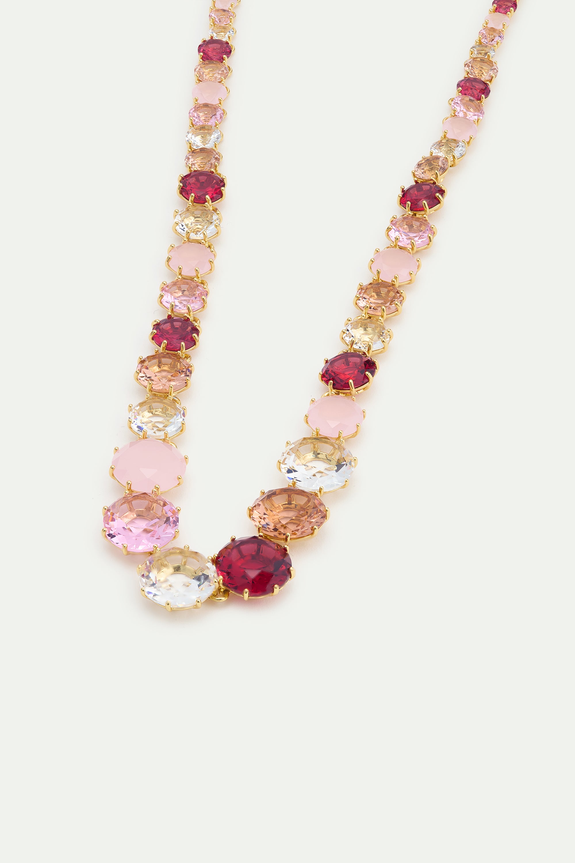 Collier sautoir pierres rondes La Diamantine Rosa Centifiola