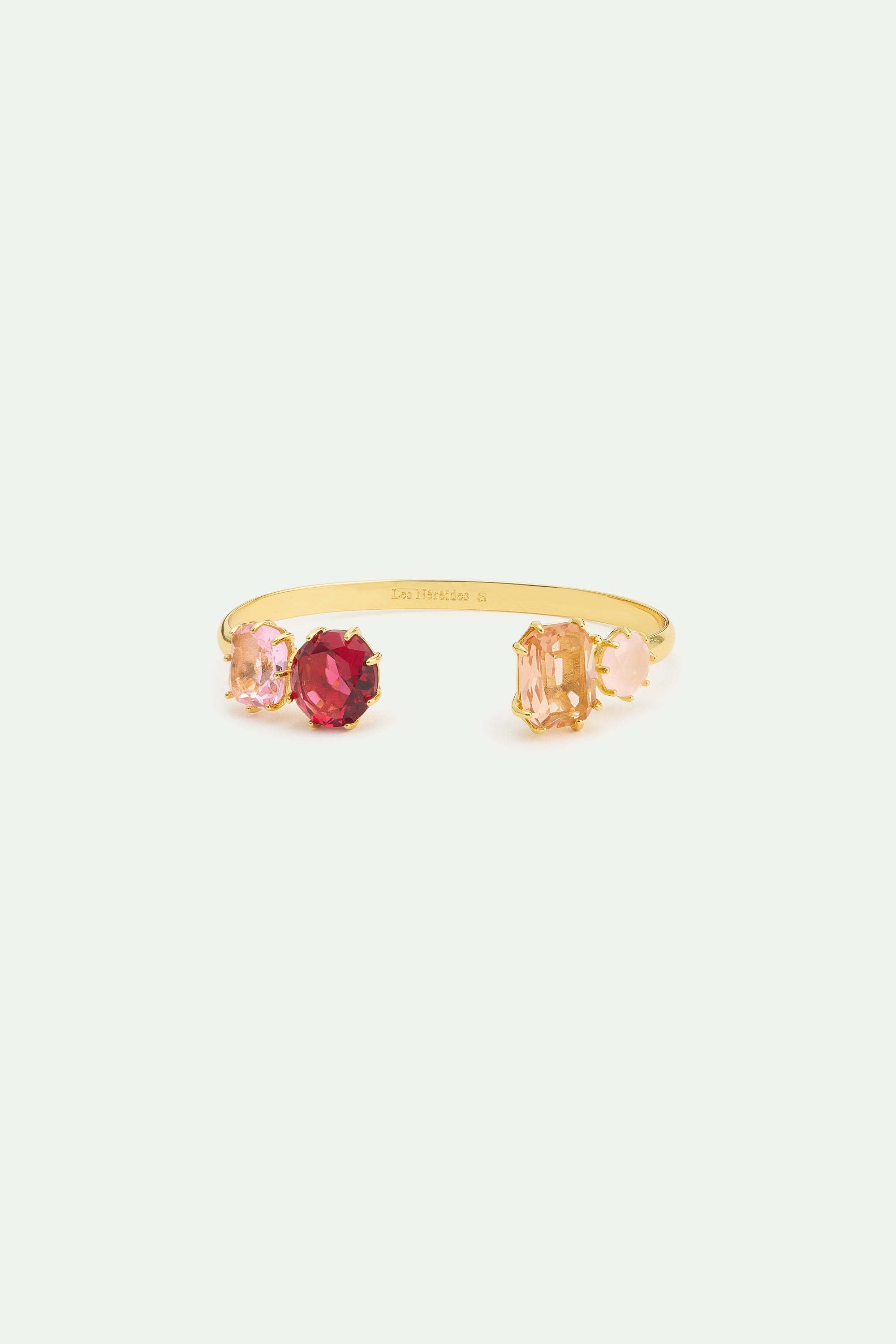 Gradient pink Diamantine 4 stone cuff bracelet
