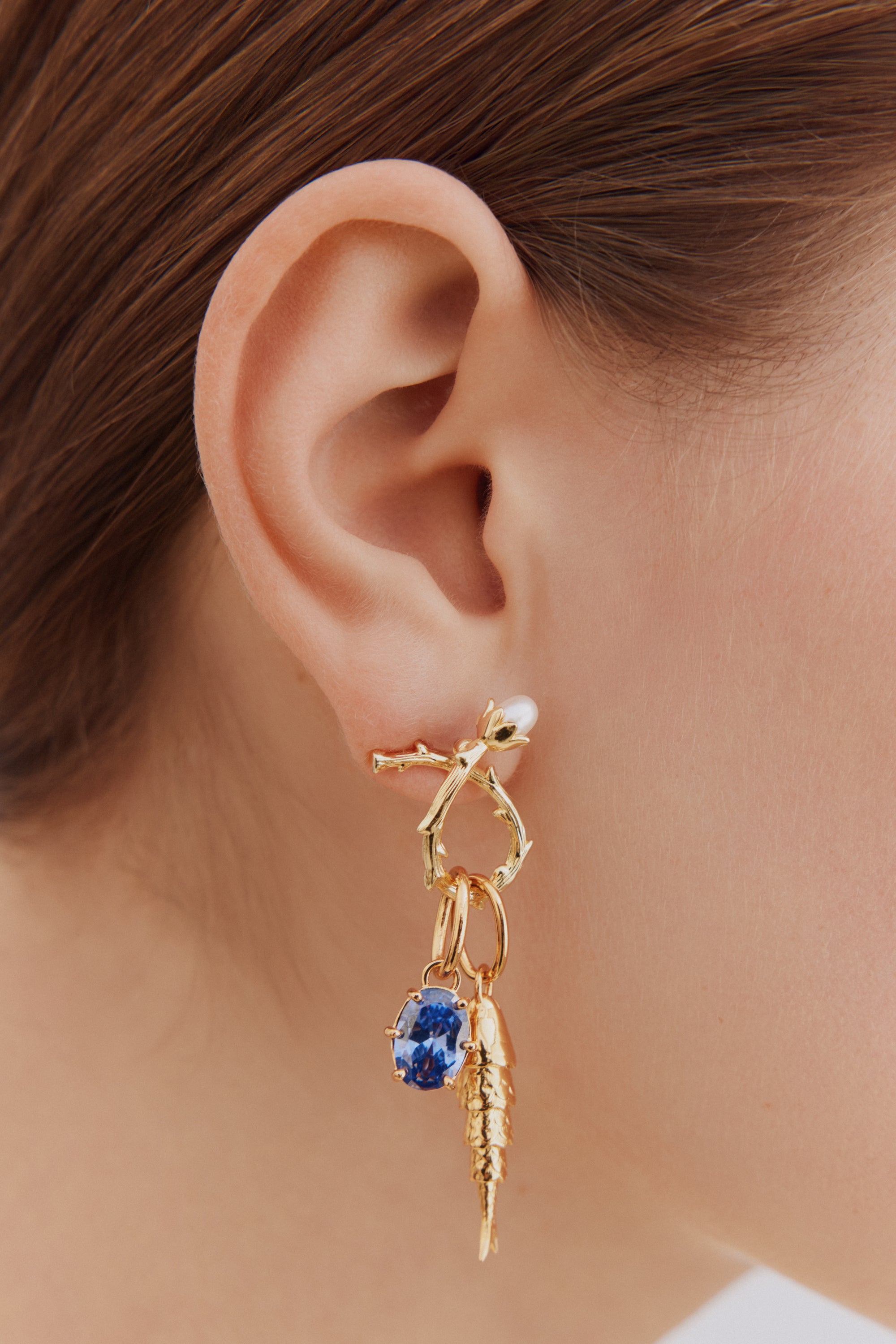 Pendentif pierre Bleu Riviera, Volupté et Puissance - Août