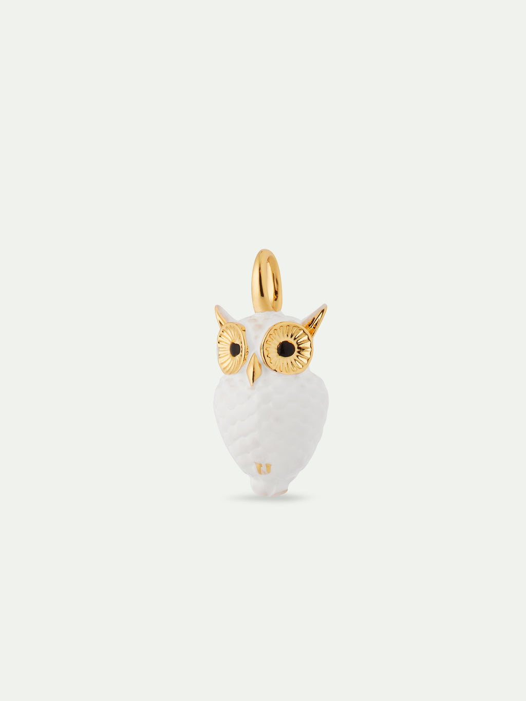 Broche Chouette Dorée Avec Strass Blanc - Bijou Fantaisie Neuf Sans Emballage