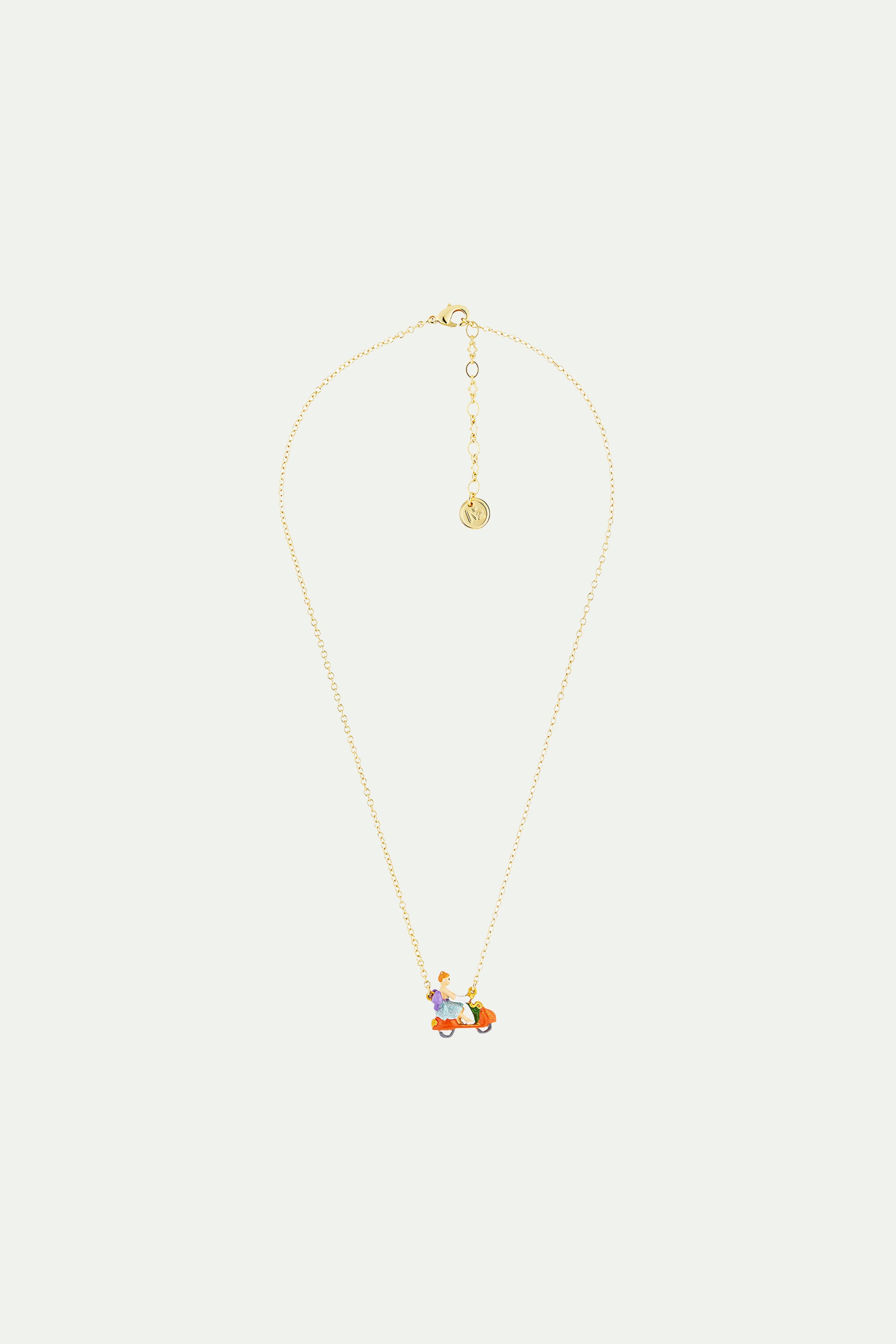 Cinderella and Pumpkin Scooter pendant necklace