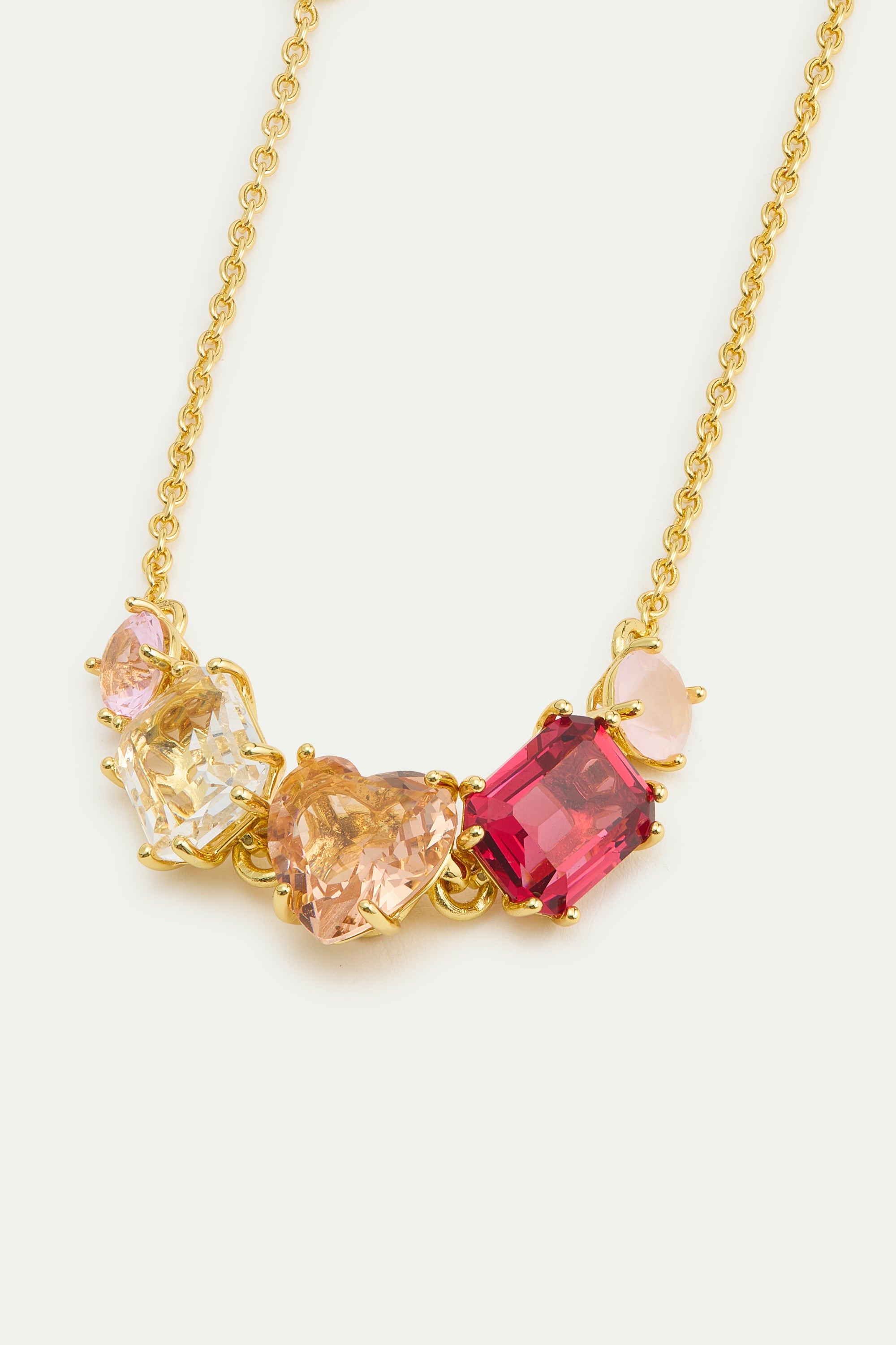 Pulsera fina cinco piedras La Diamantine degradado de rosa