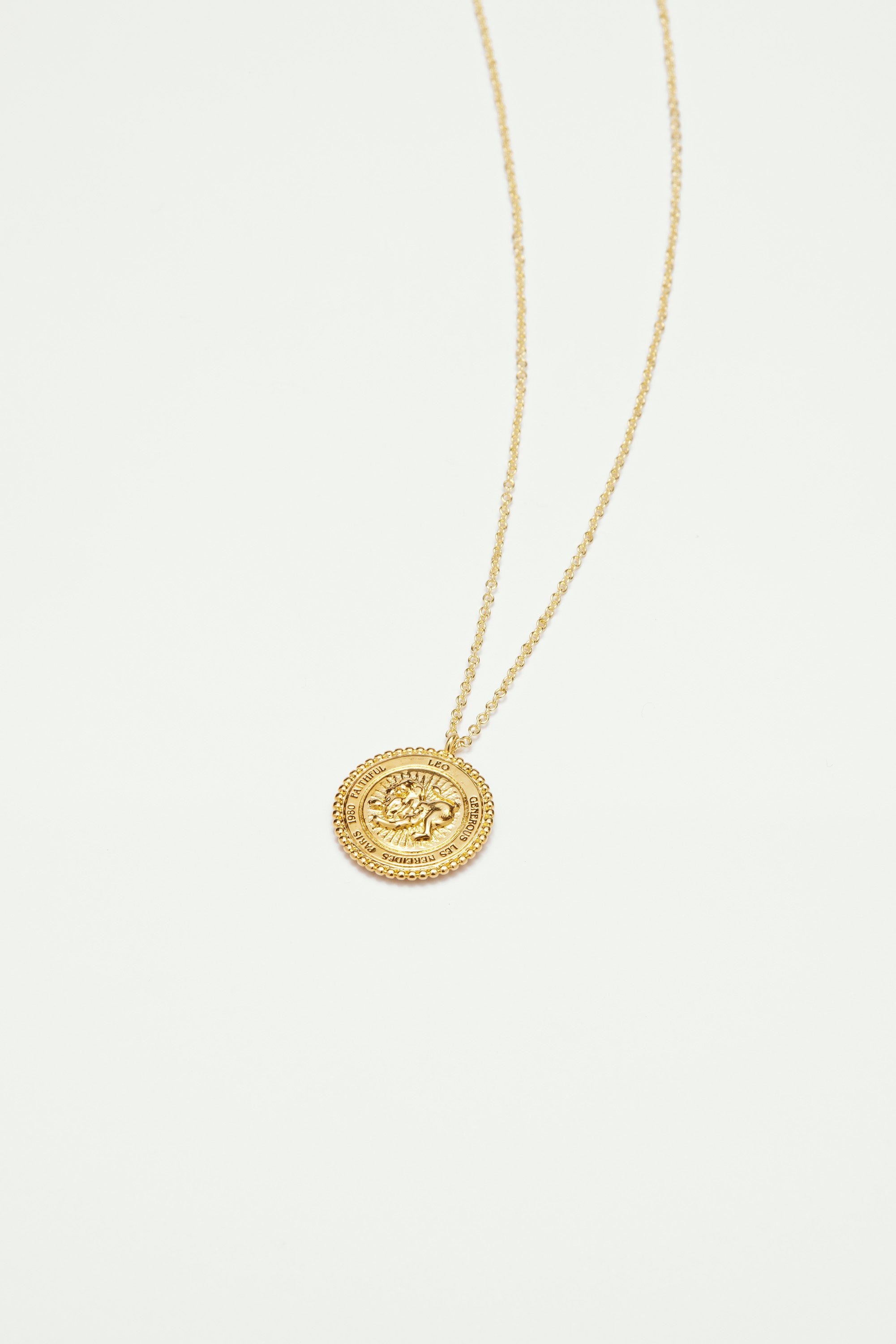Collier pendentif signe astrologique lion