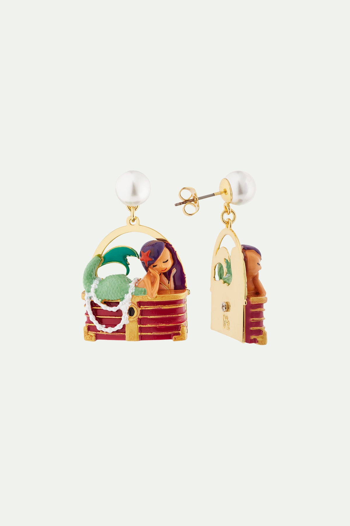 Boucles d'oreilles sirène et Coffre au trésor