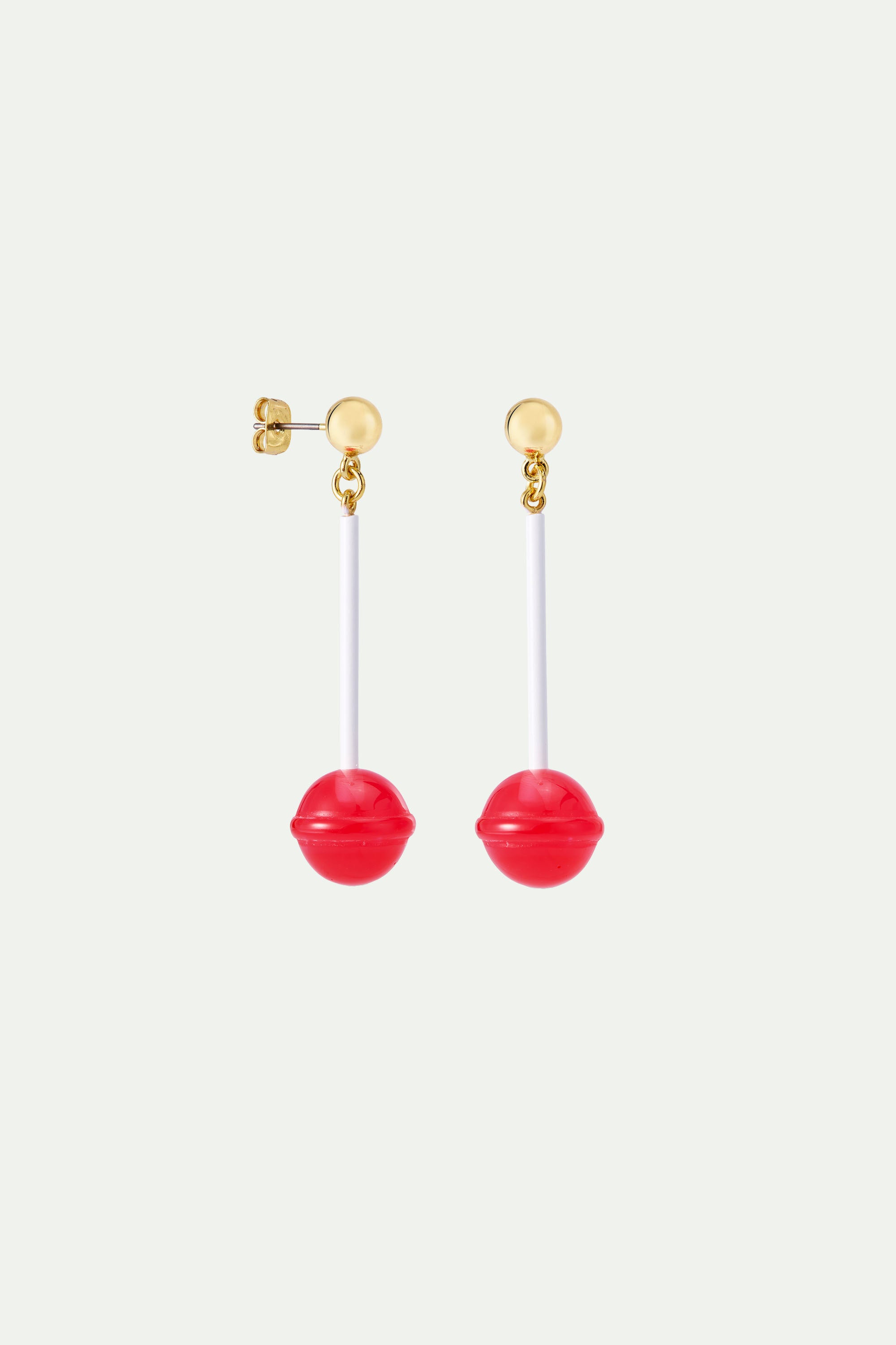 Boucles d'oreilles sucette à la fraise