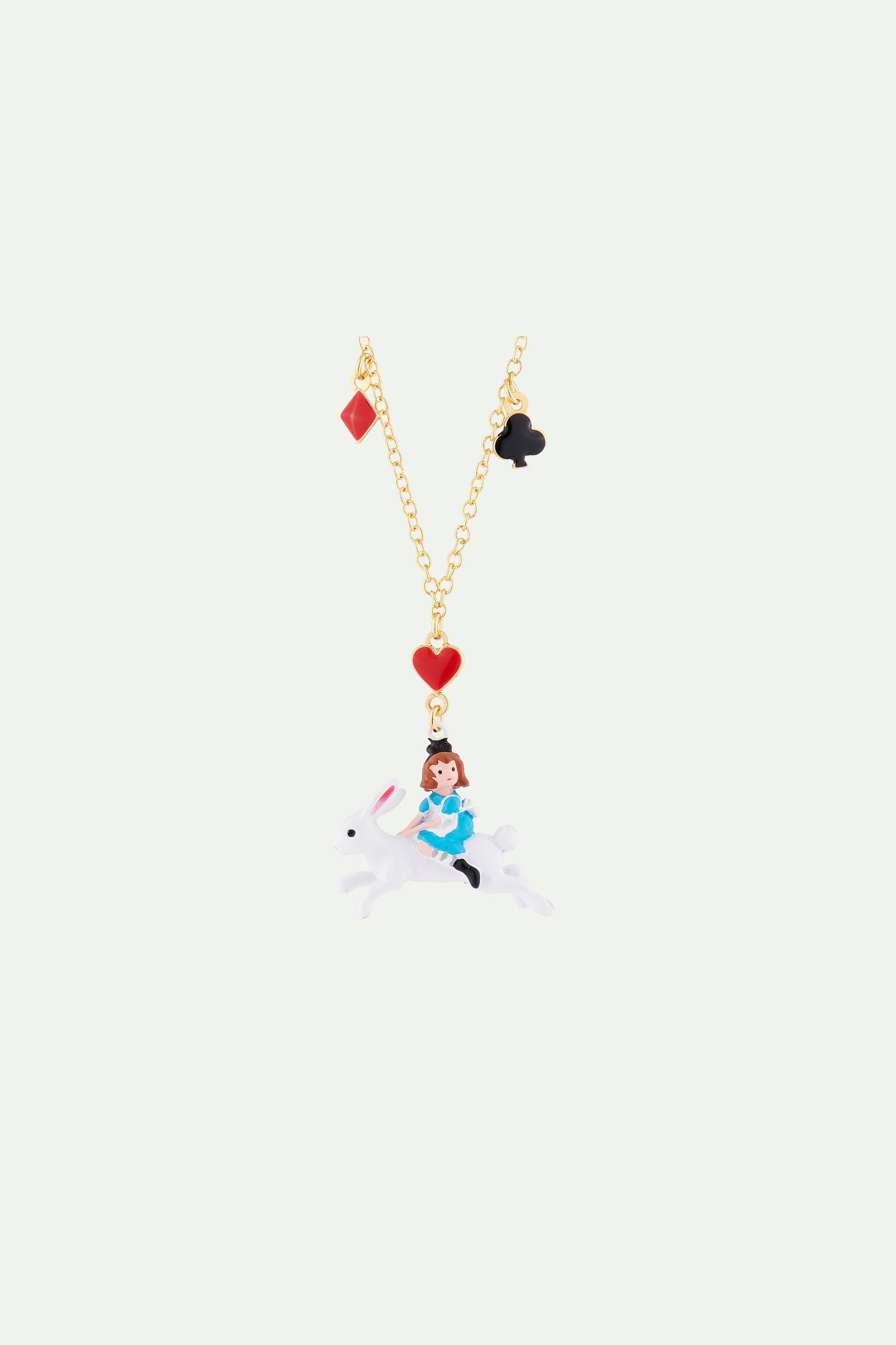 Alice on the White Rabbit Pendant Necklace