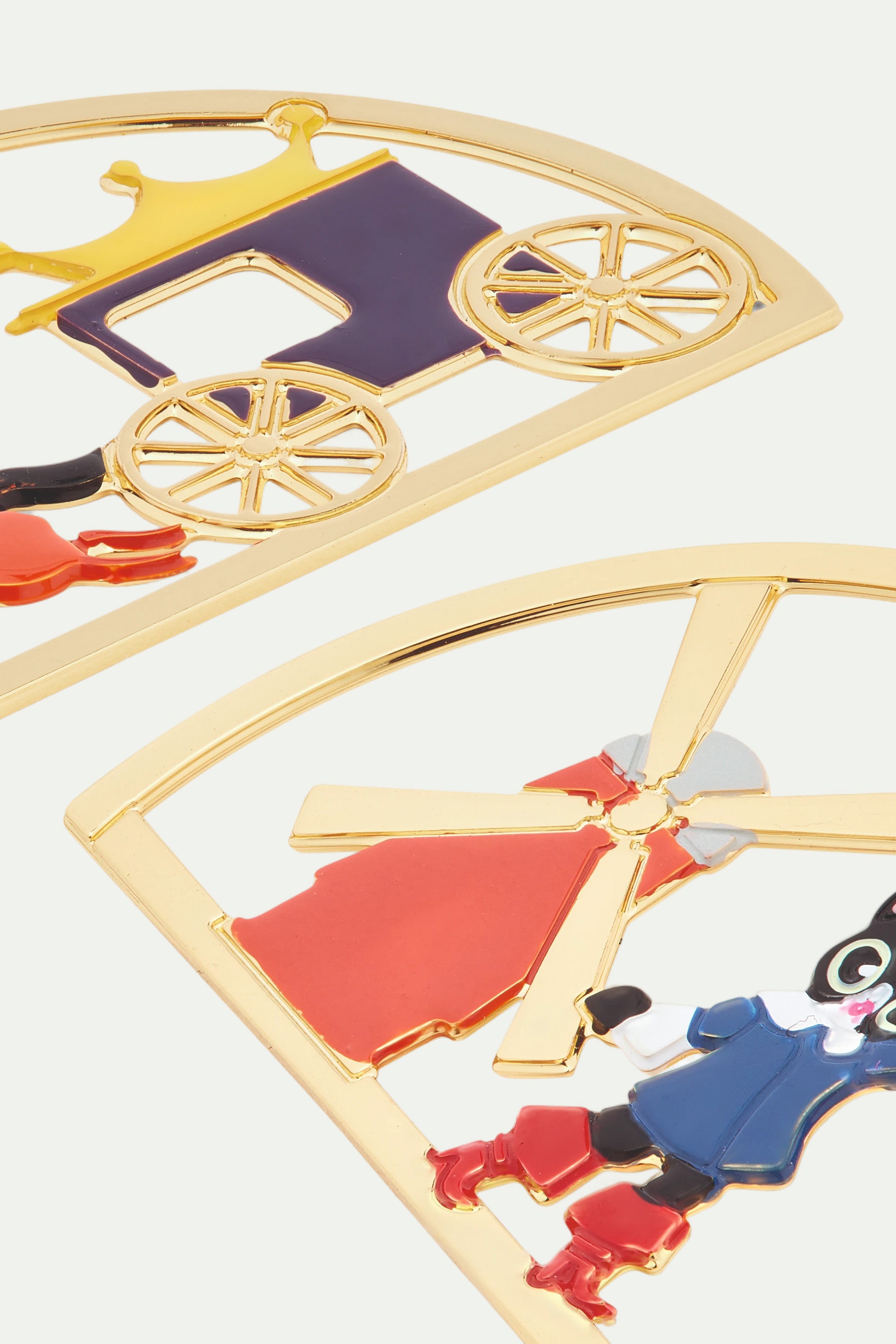 Boucles d'oreilles tiges chat charmant et moulin