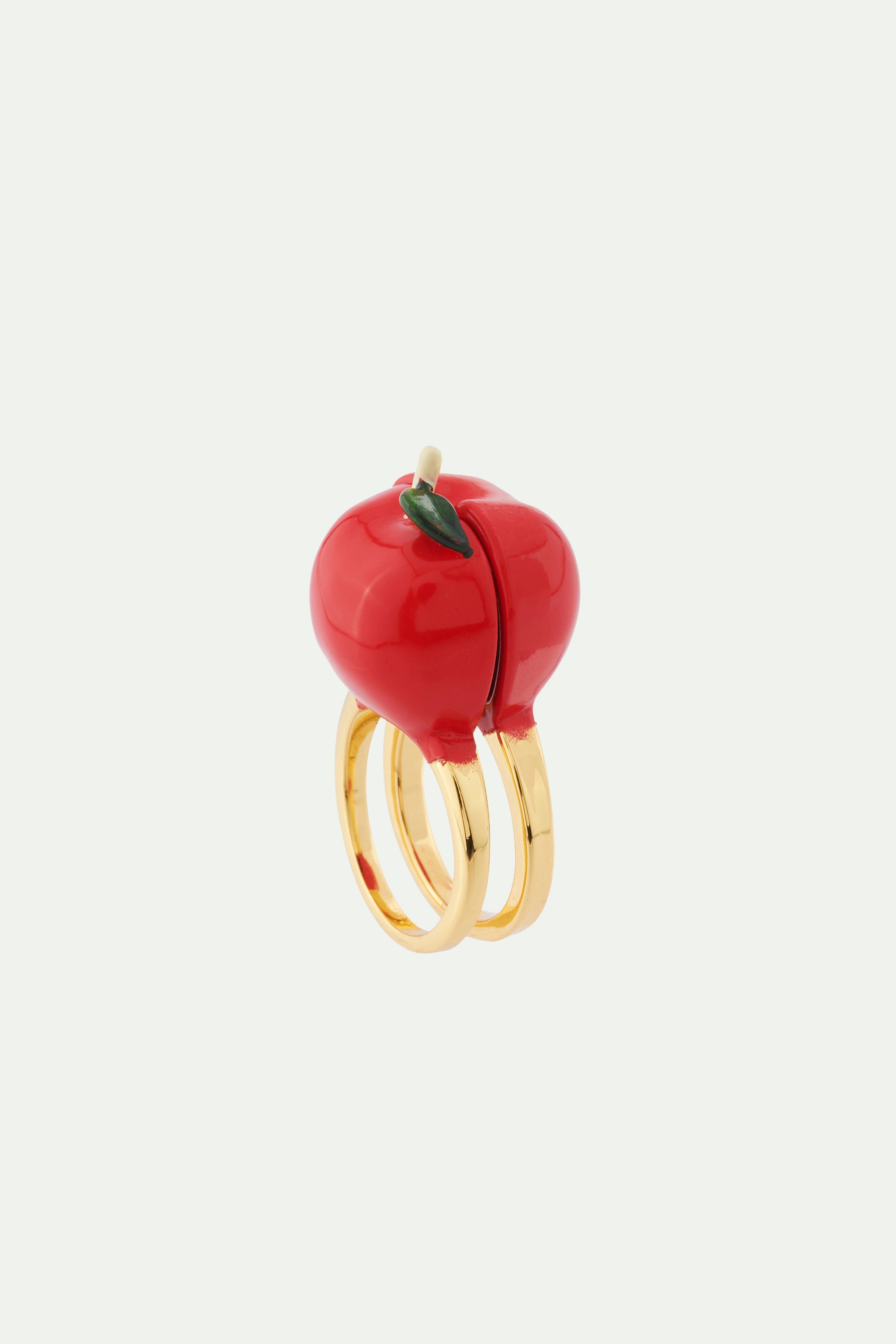 Snow White into the poison apple double band ring
