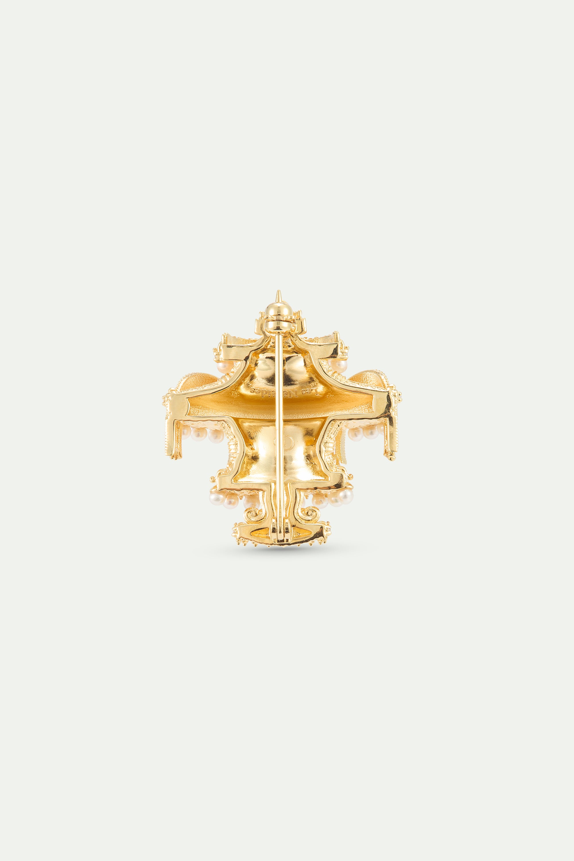 Broche chandelier doré