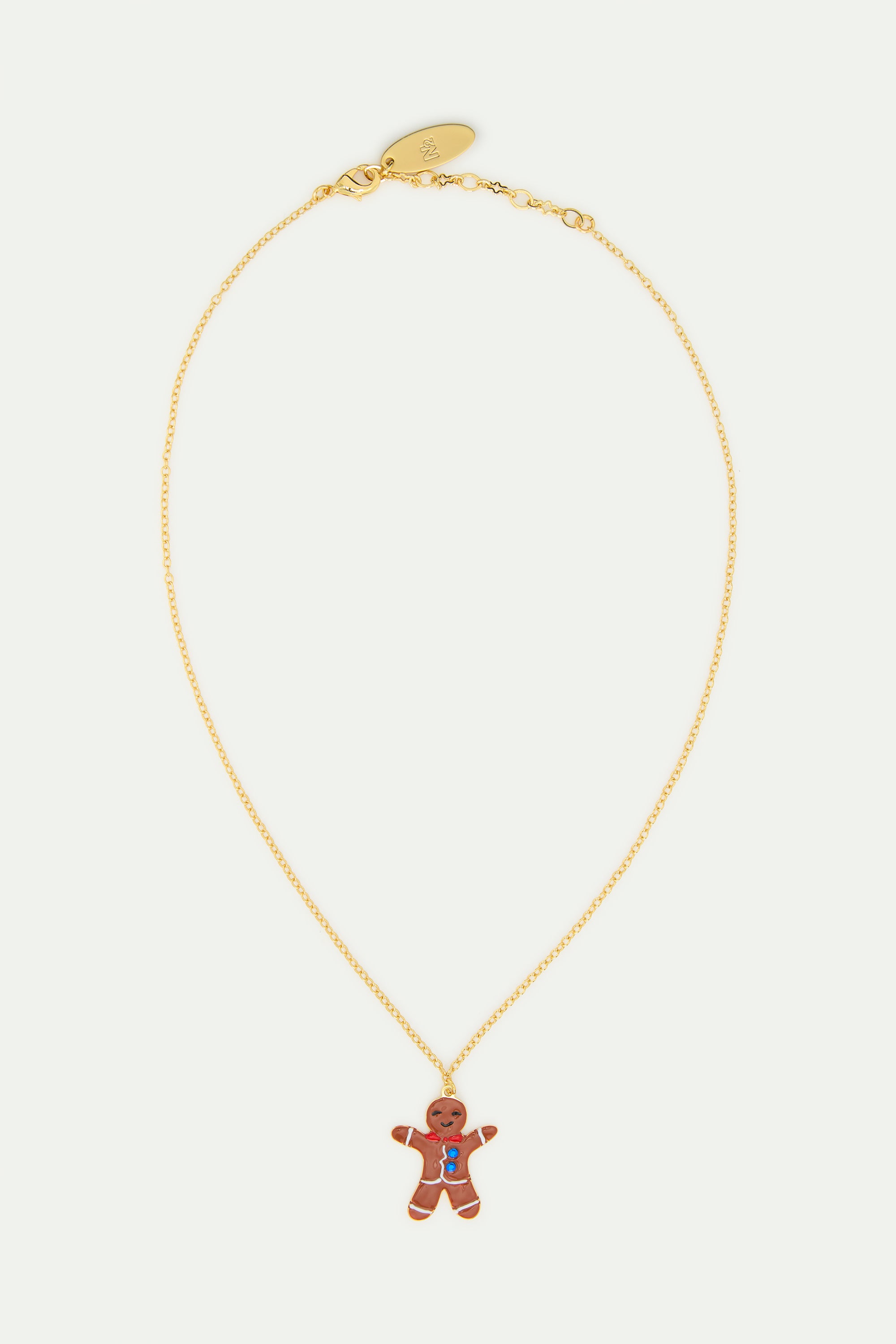 Gingerbread man pendant necklace