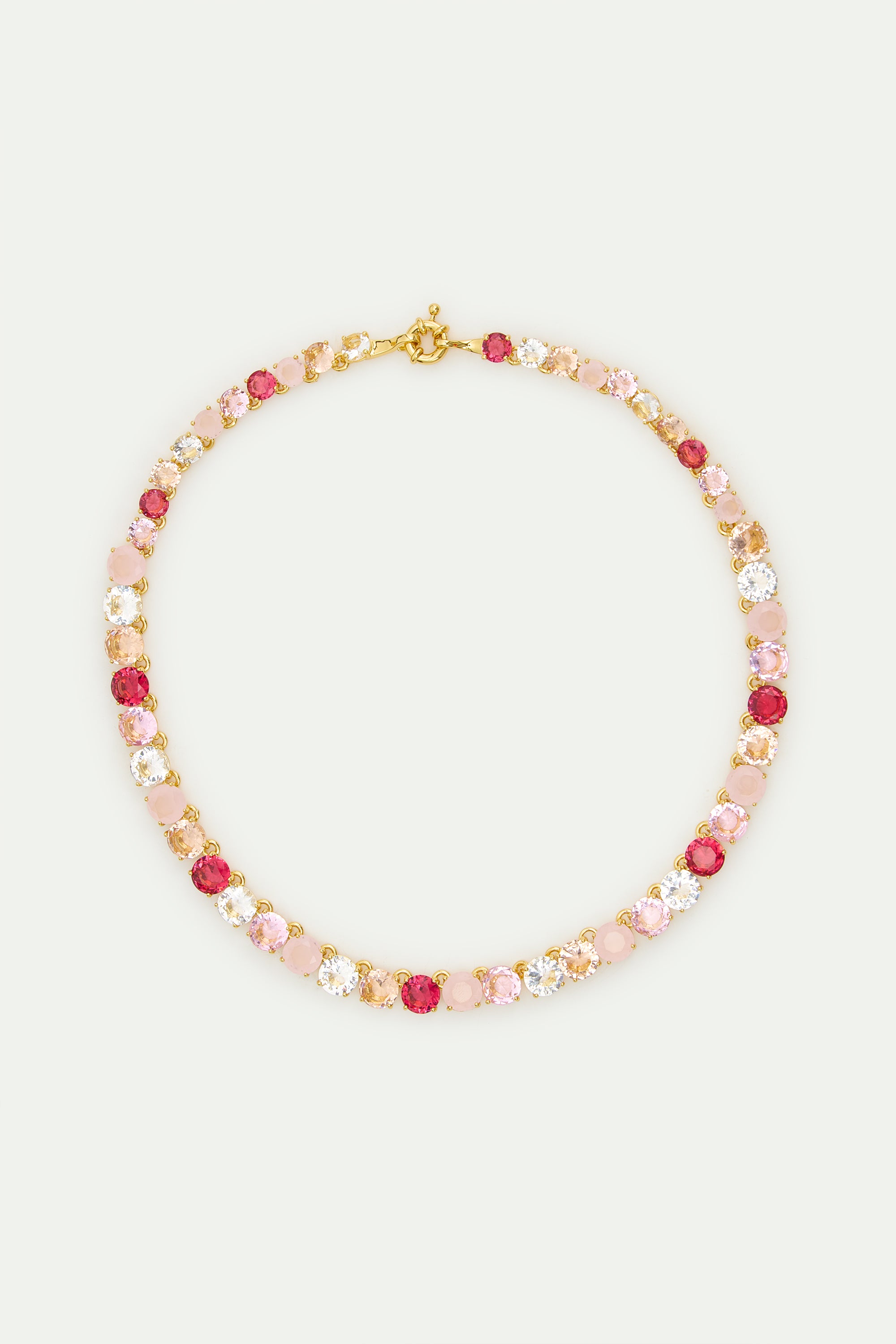 Collier ras de cou pierres rondes La Diamantine Rosa Centifiola