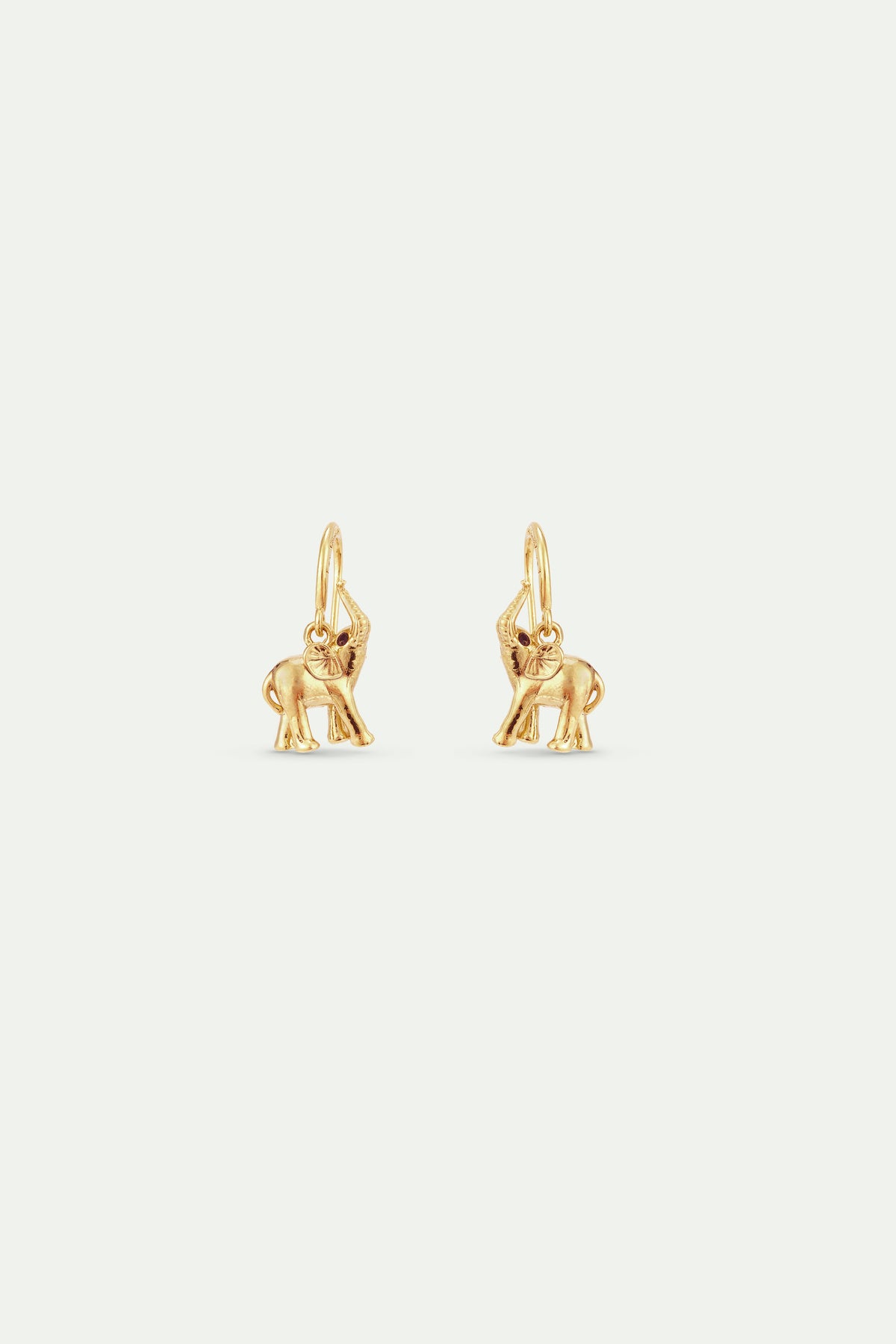 Boucles d'oreilles hook Éléphant doré