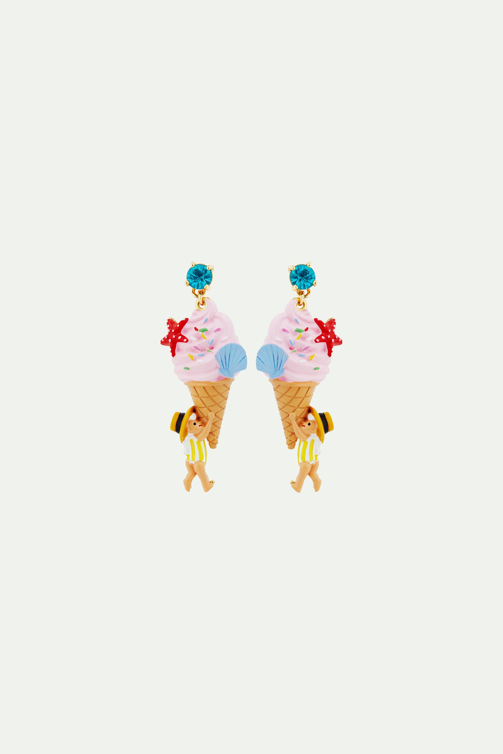Gelato, seashell and garden gnome post earrings