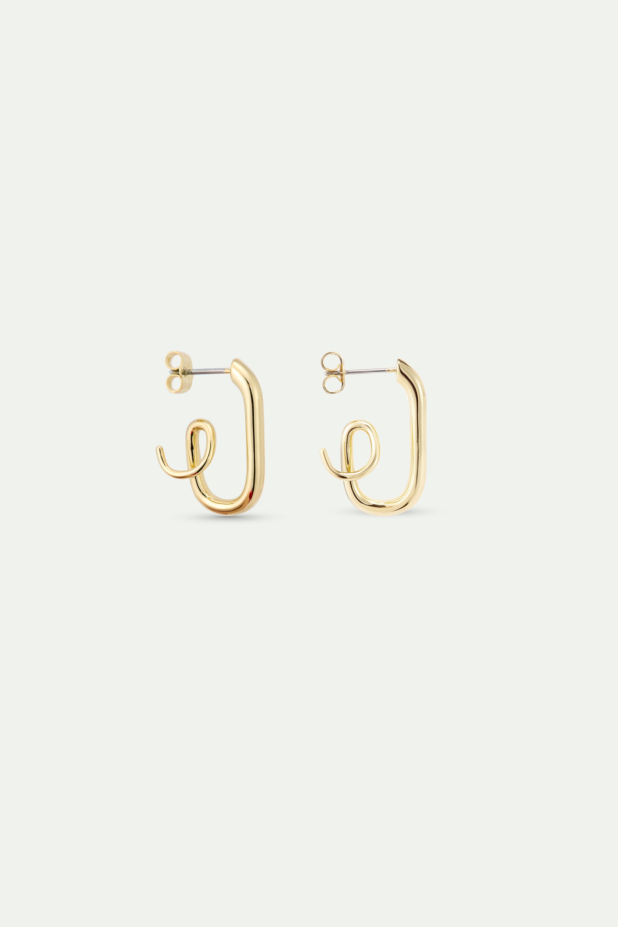 Boucles d'oreilles tiges créoles dorées
