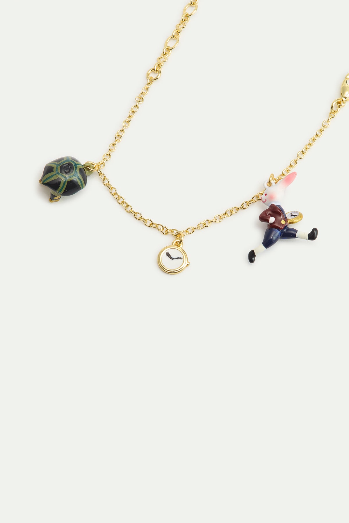 Bracelet fin charm's Le Lièvre et la Tortue